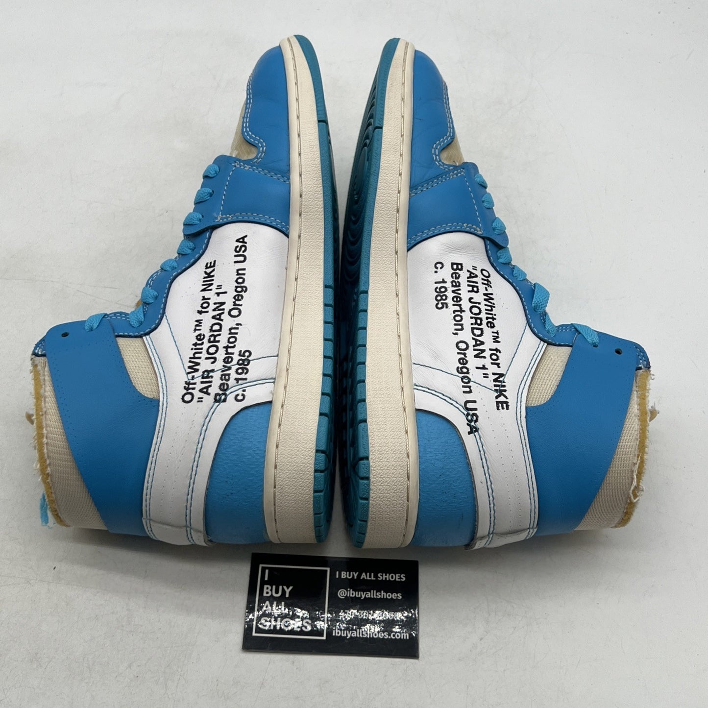 Size 10.5 - Air Jordan 1 Retro OG x Off-White High UNC (AQ0818-148)