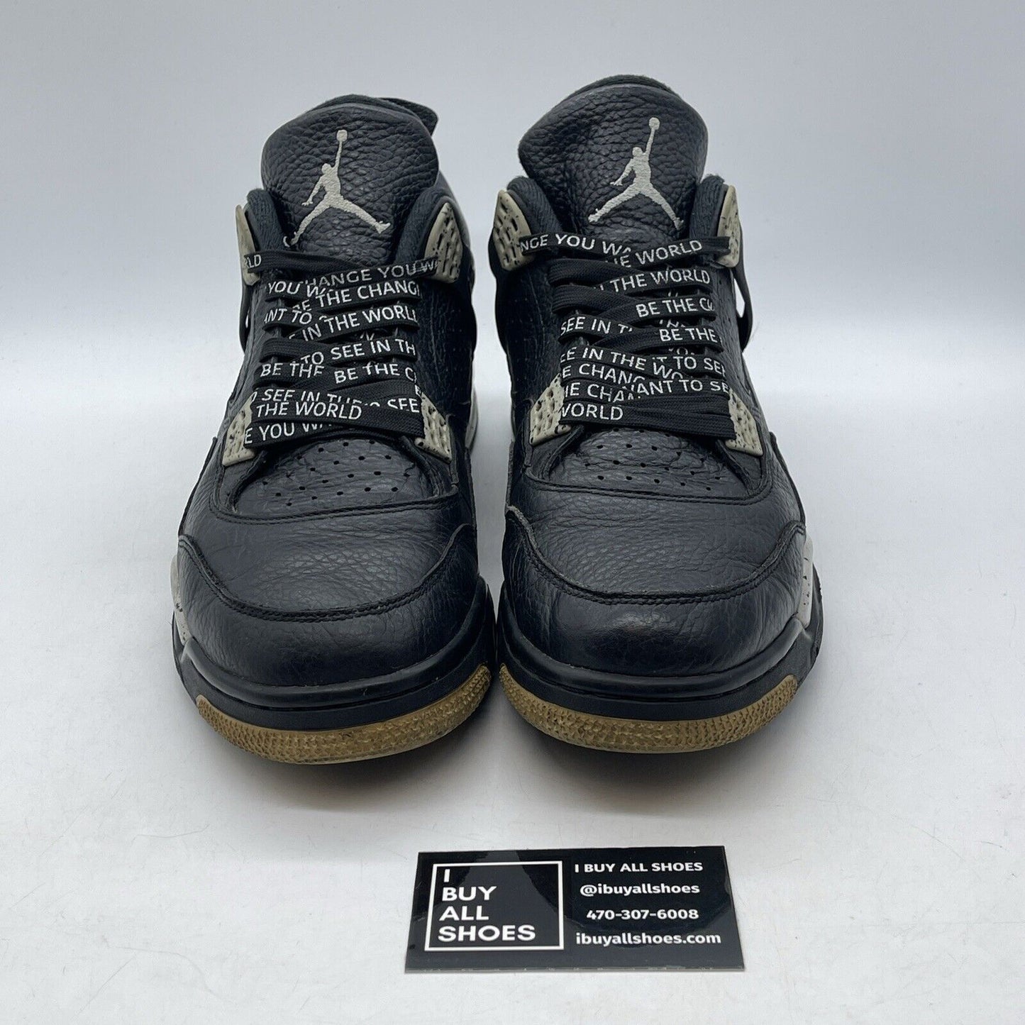 Size 11.5 - Jordan 4 Retro LS oreo Black Chewy Leather (314254-003)