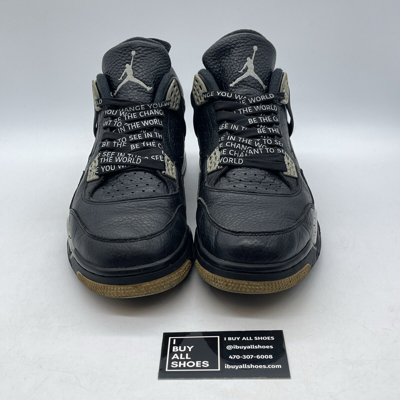Size 11.5 - Jordan 4 Retro LS oreo Black Chewy Leather (314254-003)