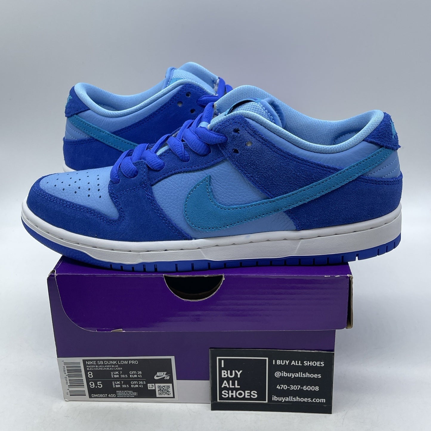 Size 8 - Nike Dunk Low Pro SB Fruity Pack - Blue Raspberry (DM0807-400)