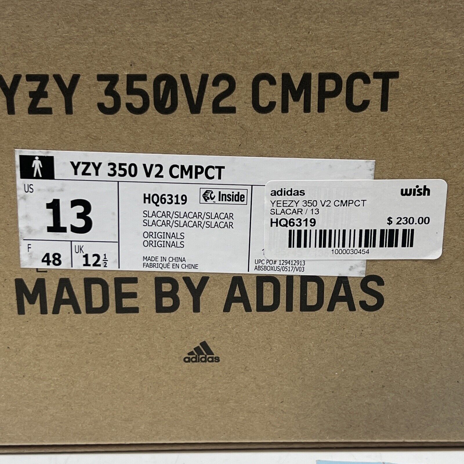 Size 13 - adidas Yeezy Boost 350 V2 Slate Carbon 2022 HQ6319 CMCPT Brand New