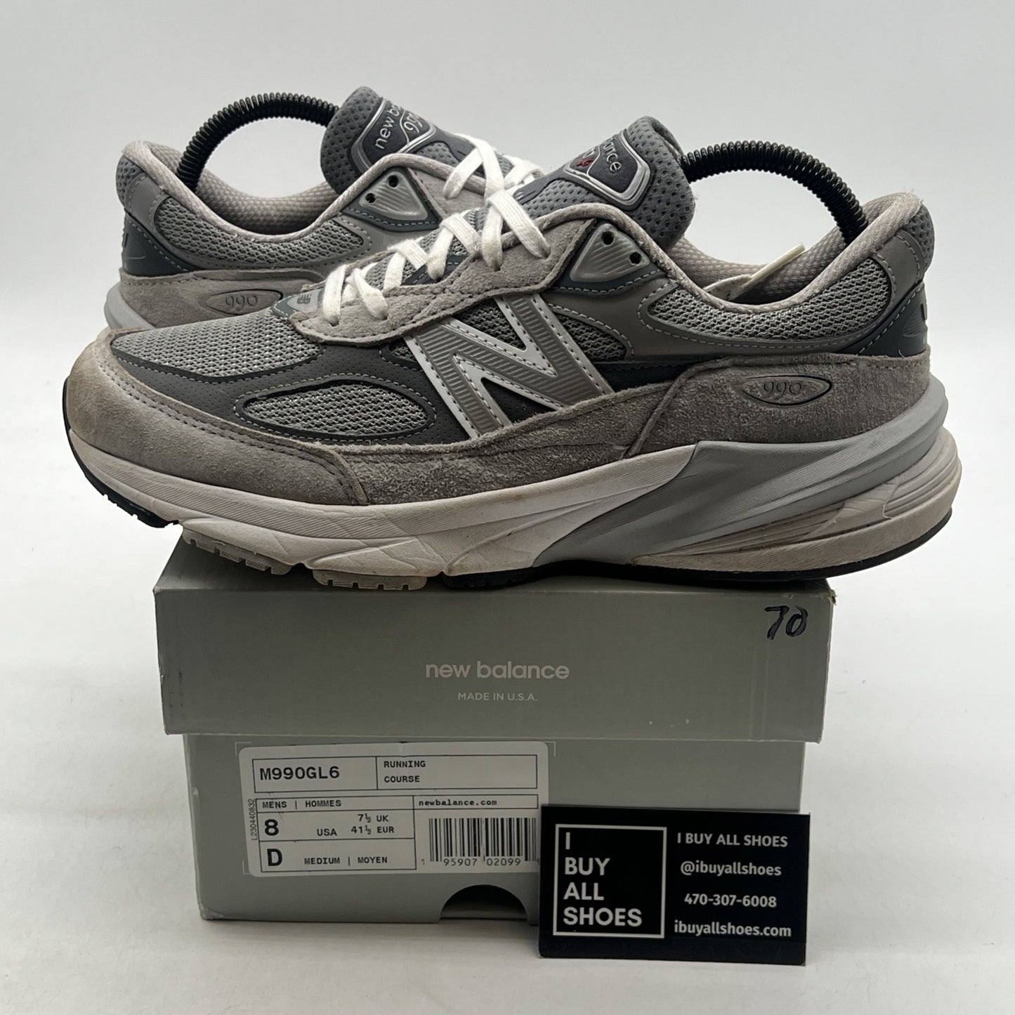 Size 8 - New Balance 990v6 Made in USA Castlerock (M990GL6)