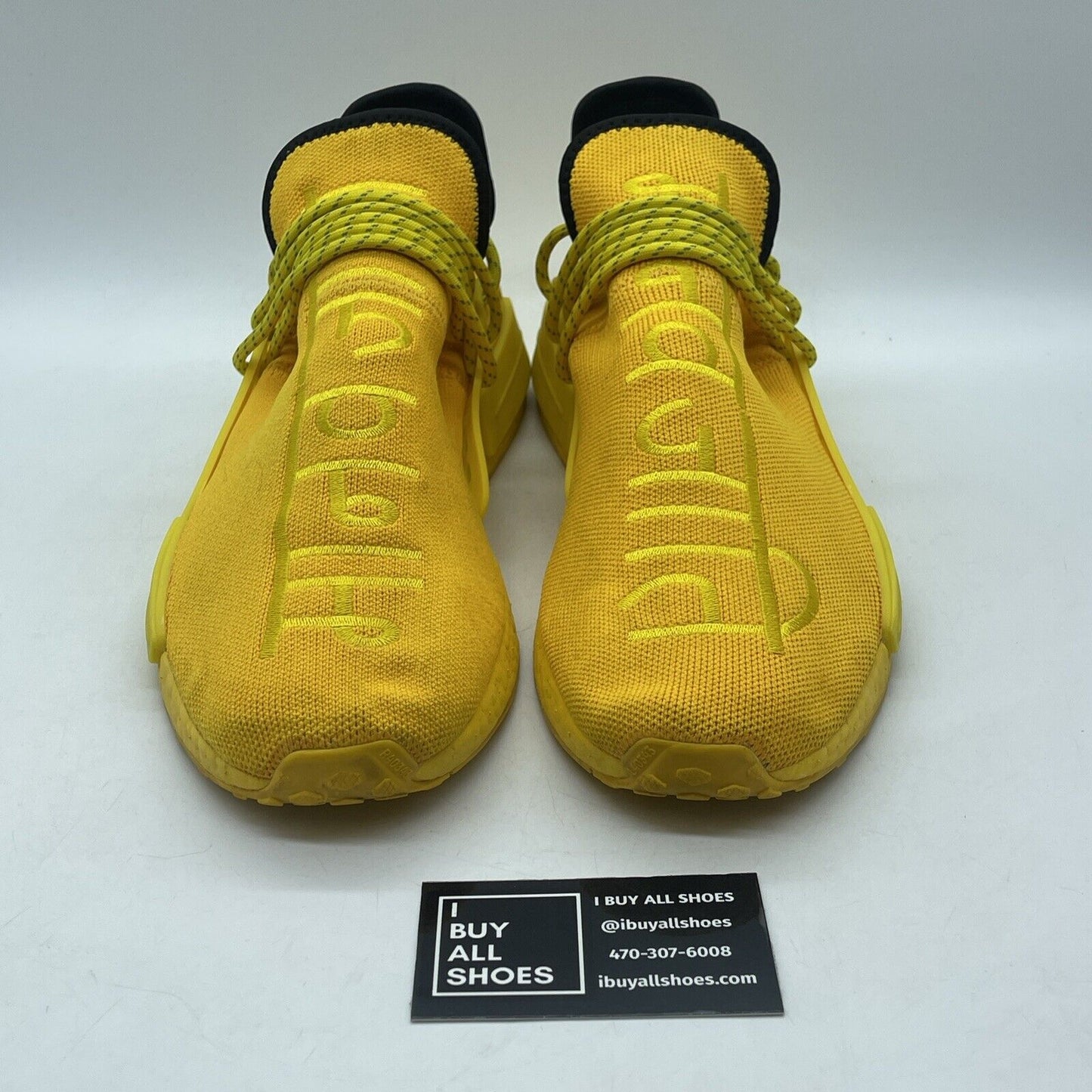 Size 12 - adidas Pharrell x NMD Human Race Yellow Black Suede Leather (GY0091)