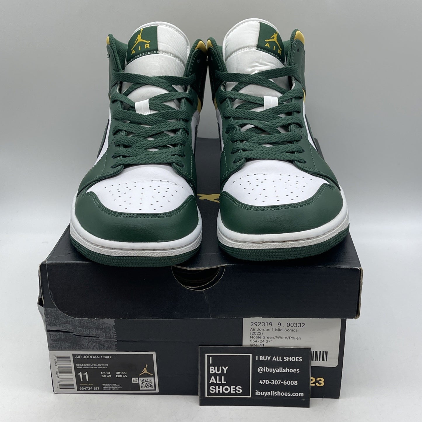 Size 11 - Air Jordan 1 Mid Sonics (554724-371)