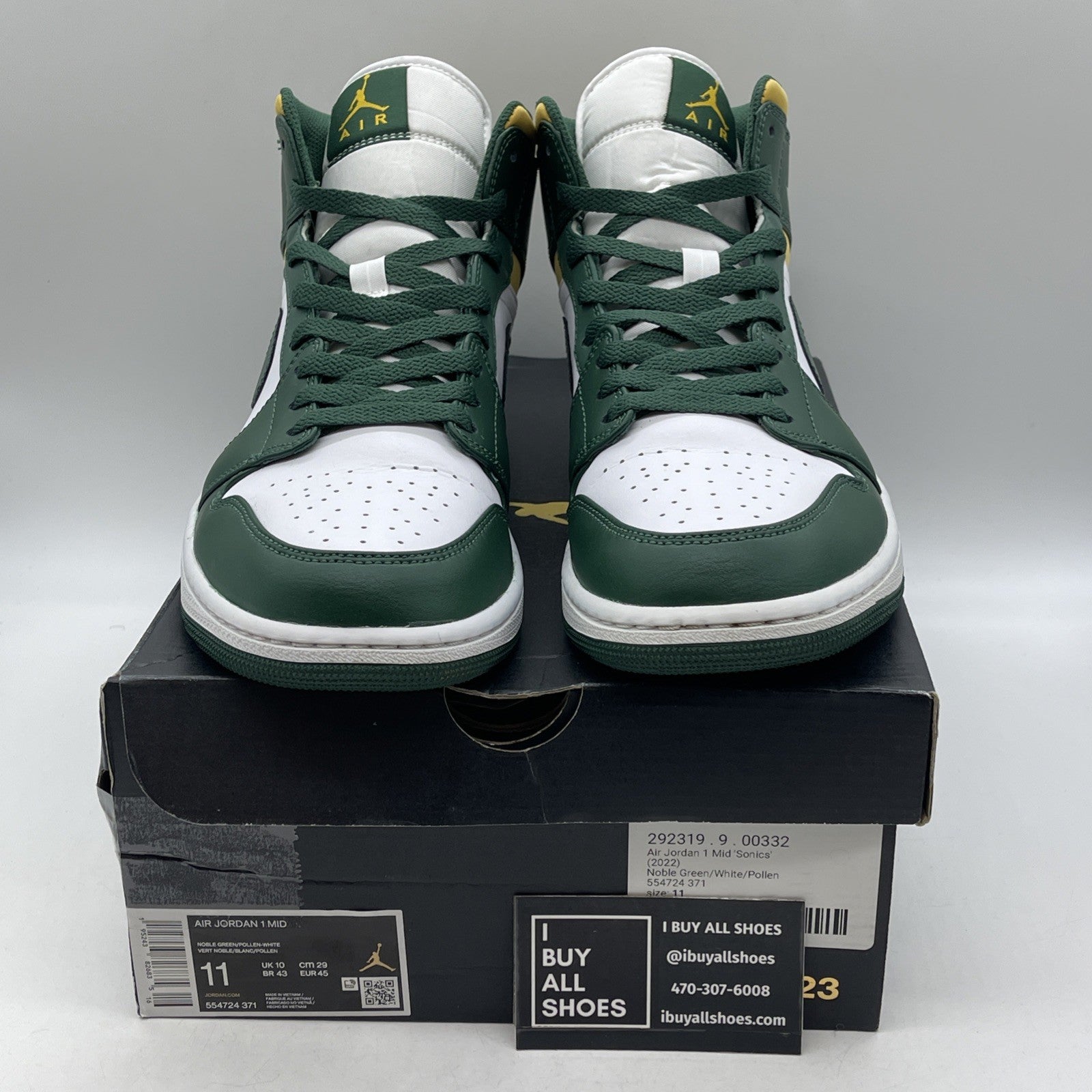 Size 11 - Air Jordan 1 Mid Sonics (554724-371)