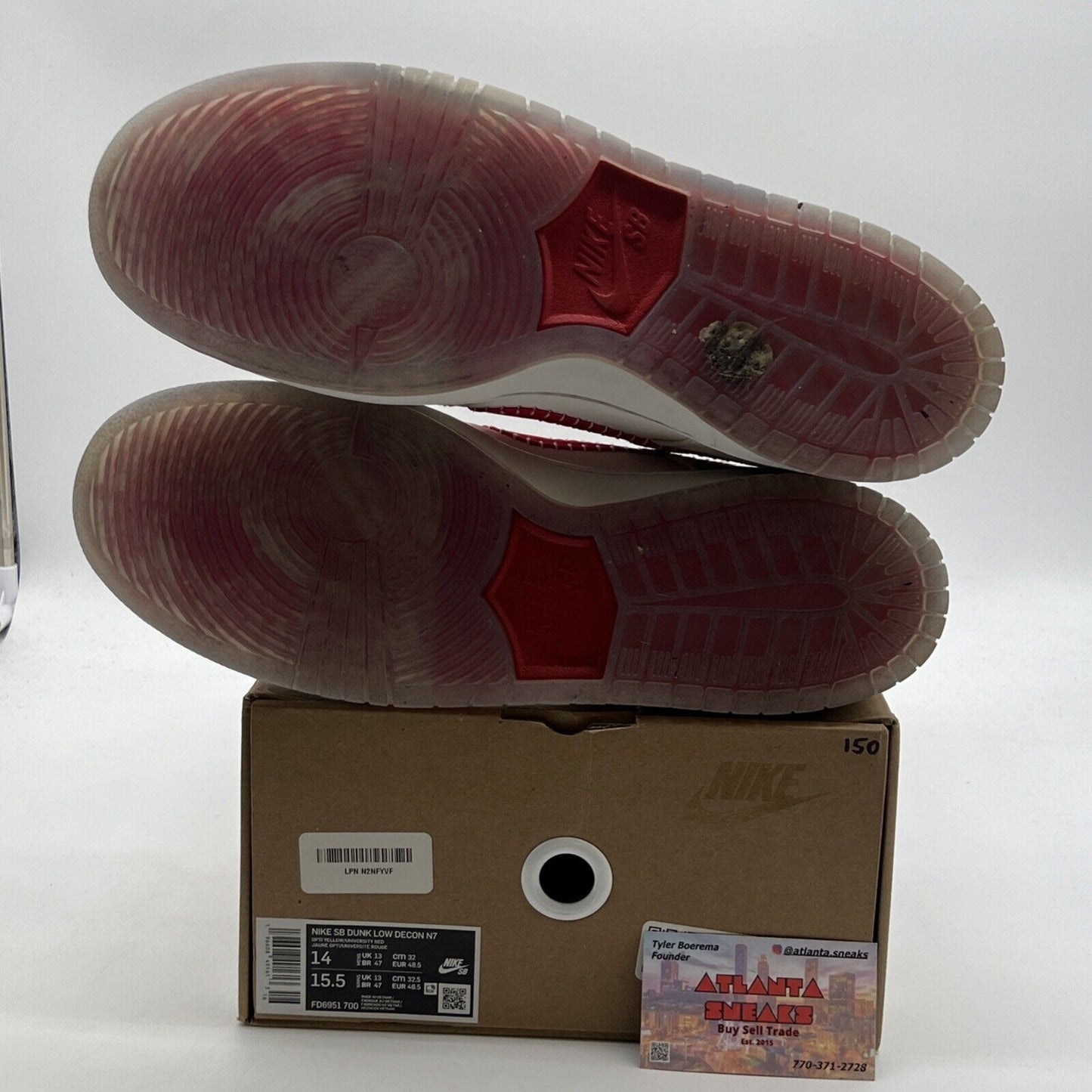 Size 14 - Nike Dunk Decon SB Low N7 - Sail University Red (FD6951-700)