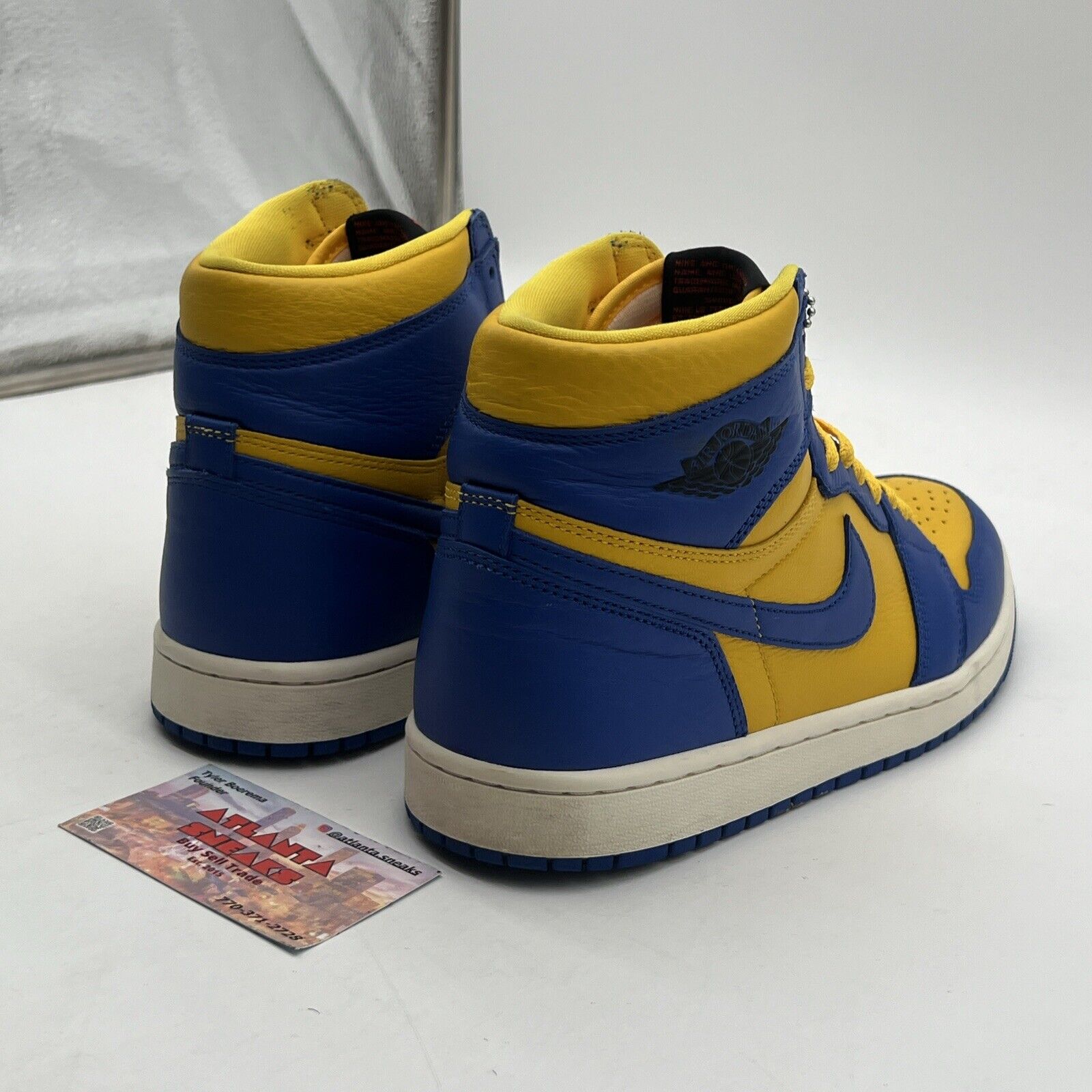 Size 10 - Air Jordan 1 Reverse Laney Yellow Blue White Leather (FD2596-700)