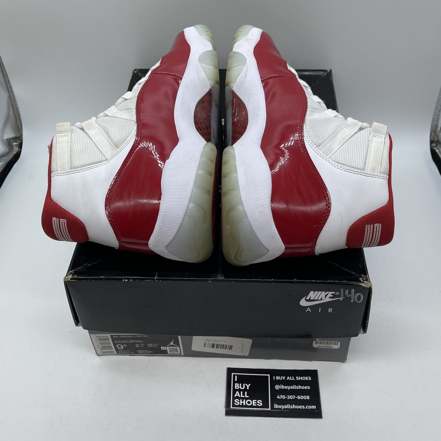 Size 9.5 - Jordan 11 Retro High Cherry Red White Suede Leather (CT8012-116)