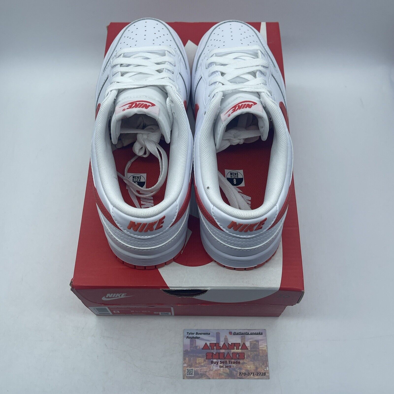 Size 8 - Nike Dunk Low Picante Red White Leather (DV0831-103)