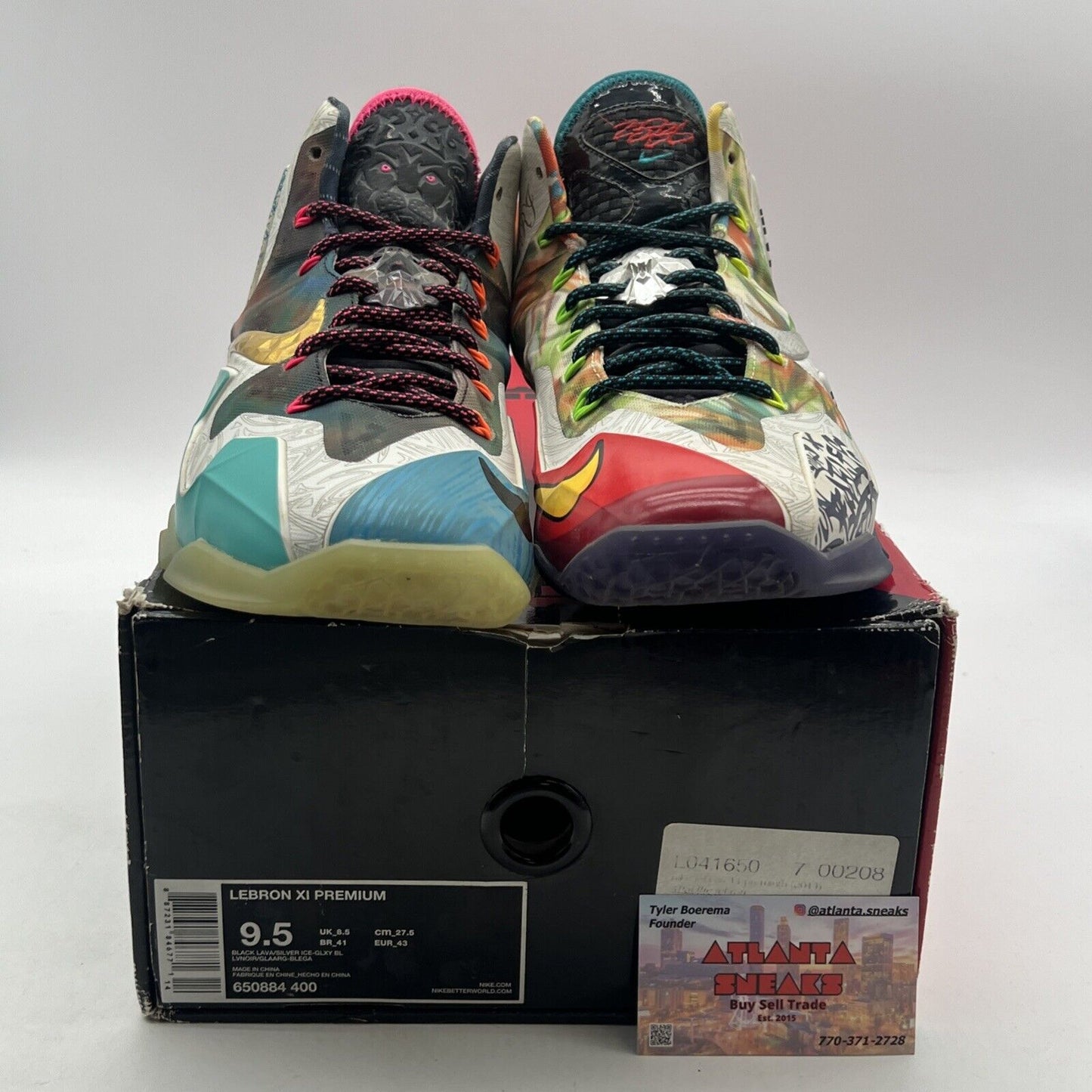 Size 9.5 - Nike LeBron 11 Premium What The LeBron (650884-400)