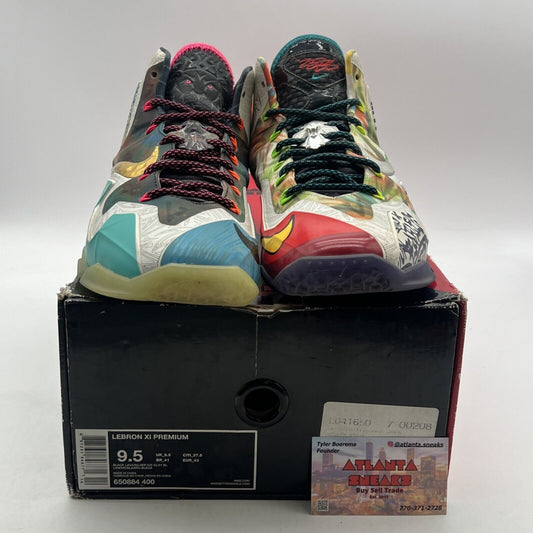 Size 9.5 - Nike LeBron 11 Premium What The LeBron (650884-400)