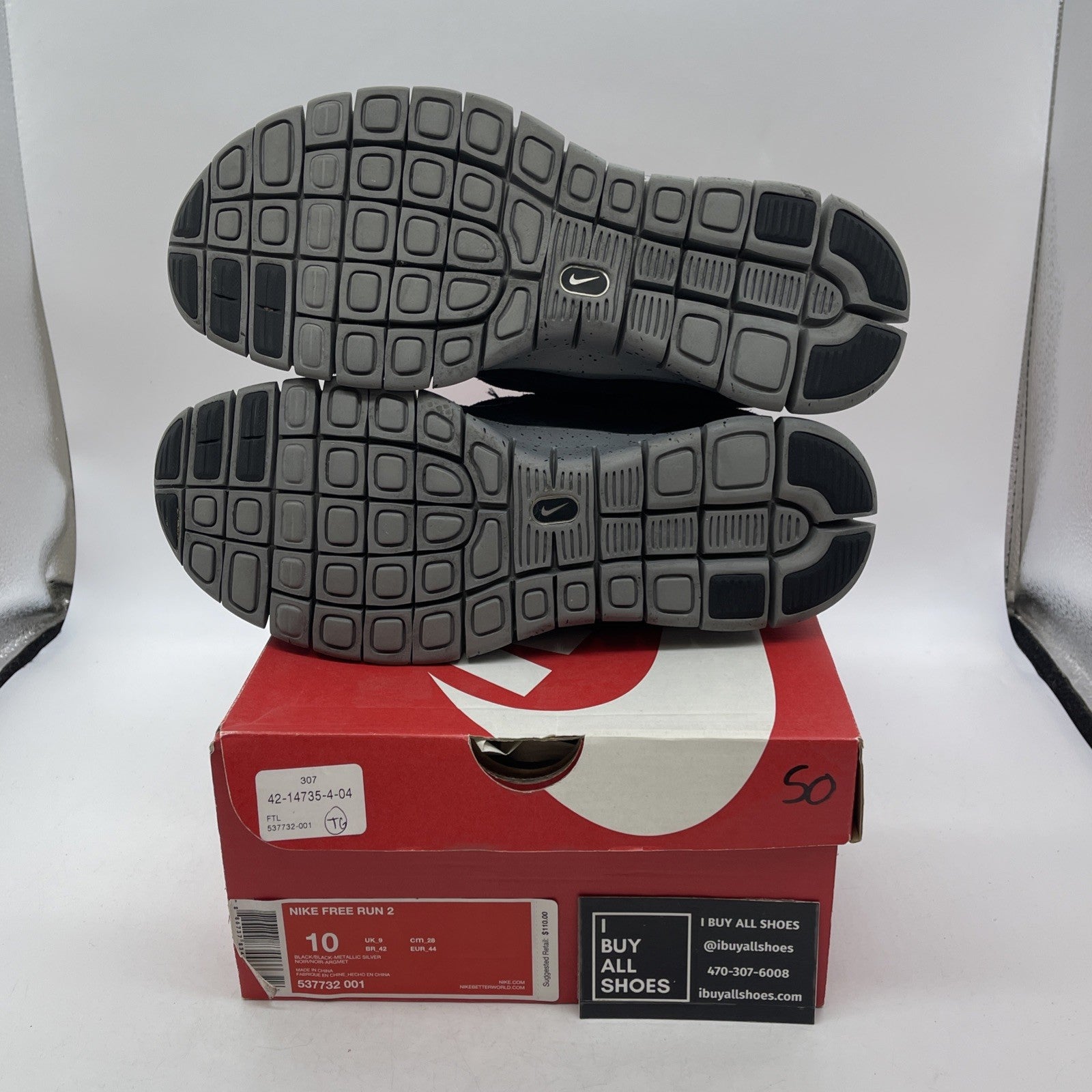 Size 10 - Nike Free Run+ 2 Qs New York (537732-001)