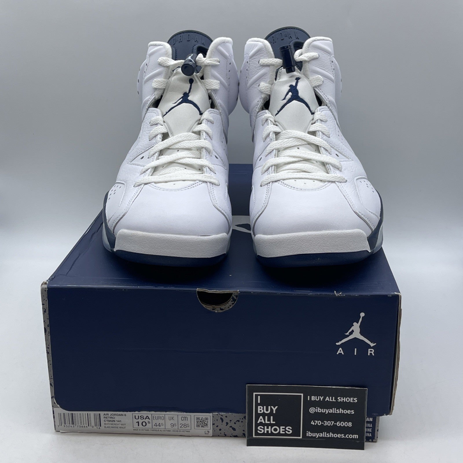 Size 10.5 - Air Jordan 6 Retro Midnight Navy (CT8529-141)