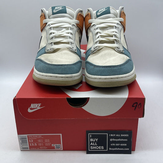 Size 12 - Nike Dunk Mid Plum Coconut Milk Green Suede Leather (DV0830-100)