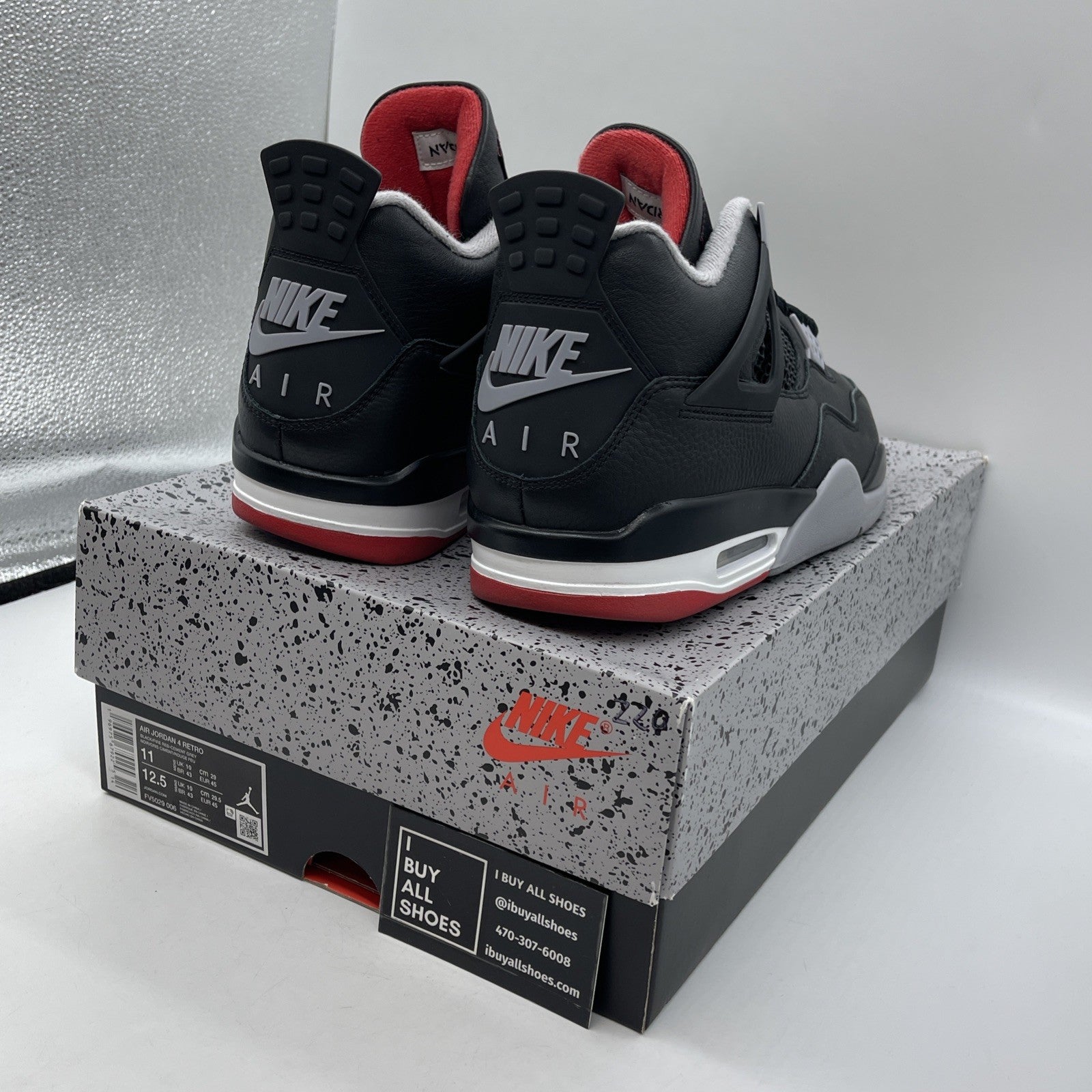 Size 11 - Air Jordan 4 Retro bred release 2012 (FV5029-006)