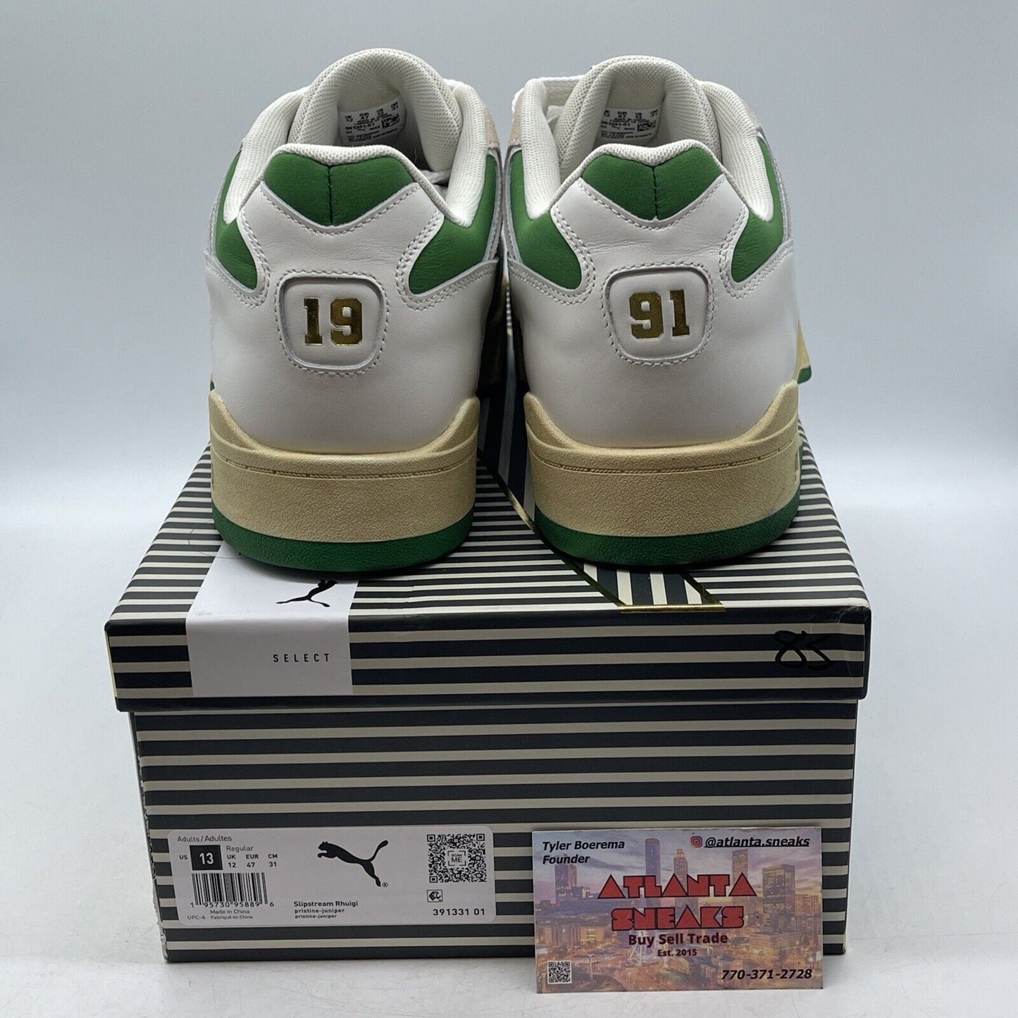 Size 13 - PUMA Rhuigi x Slipstream Pristine Juniper Tan Green (391331-01)