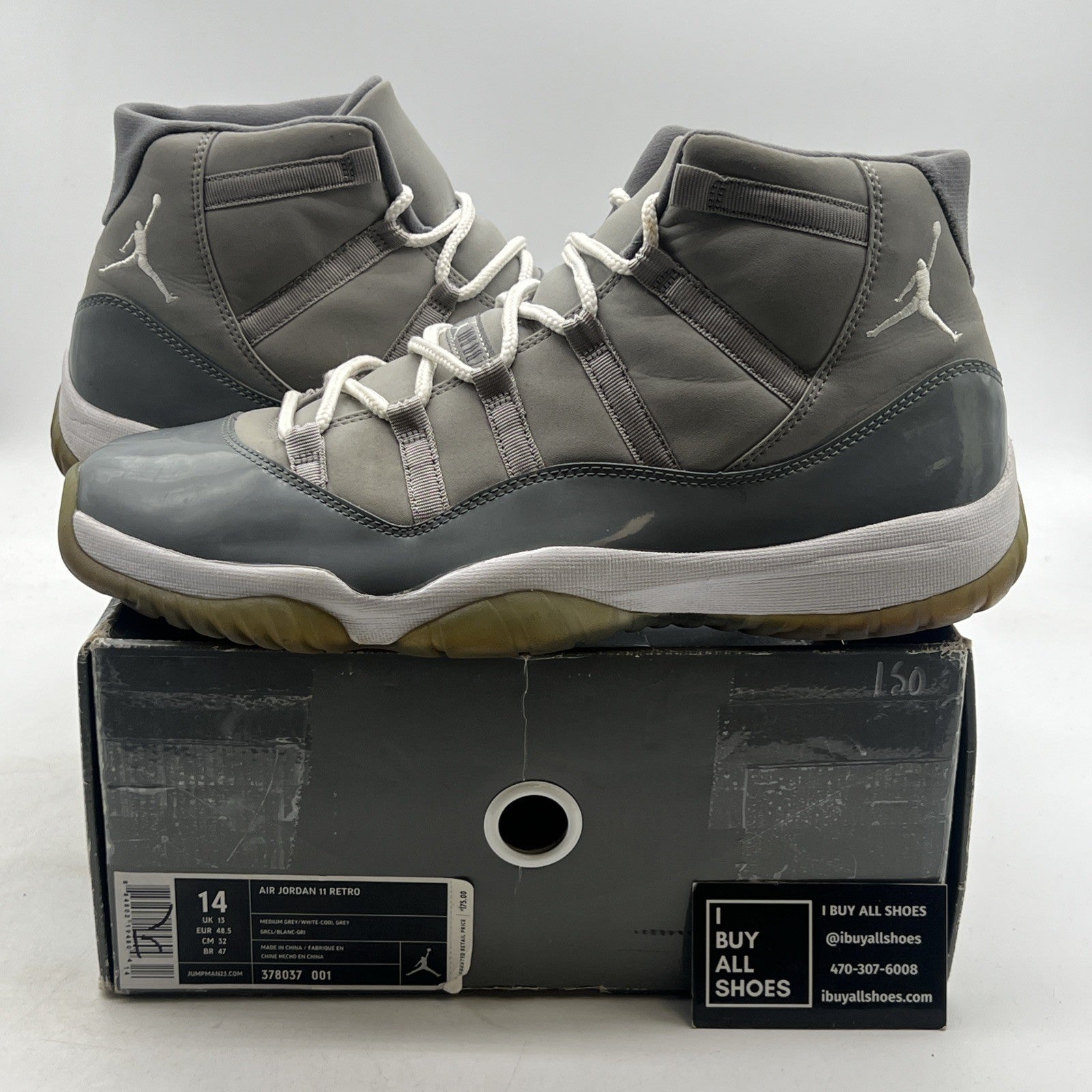 Size 14 - Air Jordan 11 Retro 2010 Cool Grey (378037-001)