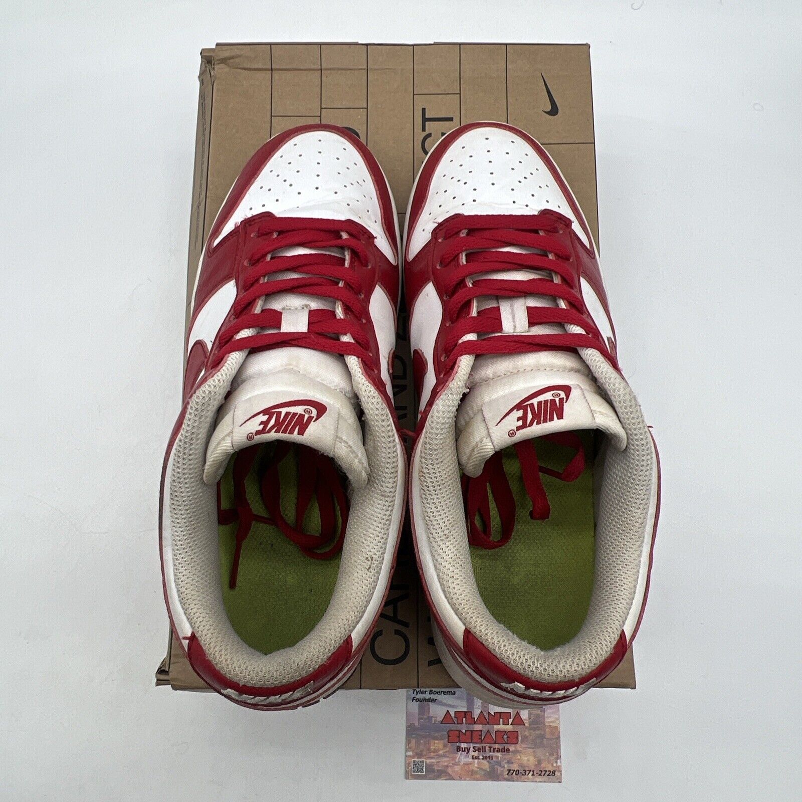 Size 9 - Nike Dunk Next Nature Low Gym Red W White Leather (DN1431-101)