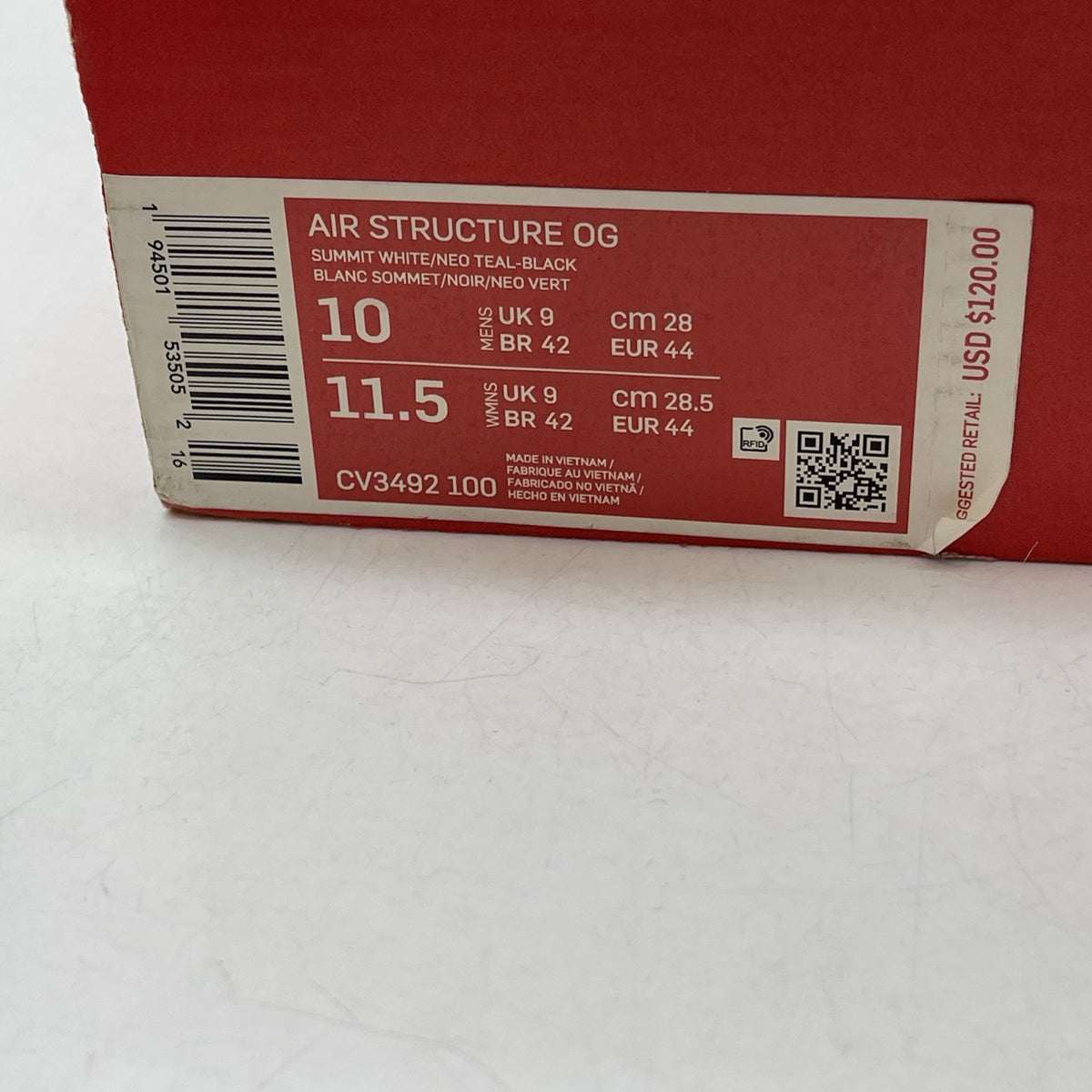 Size 10 - Nike Air Structure Triax 91 OG 2021 Neo Teal (CV3492-100)