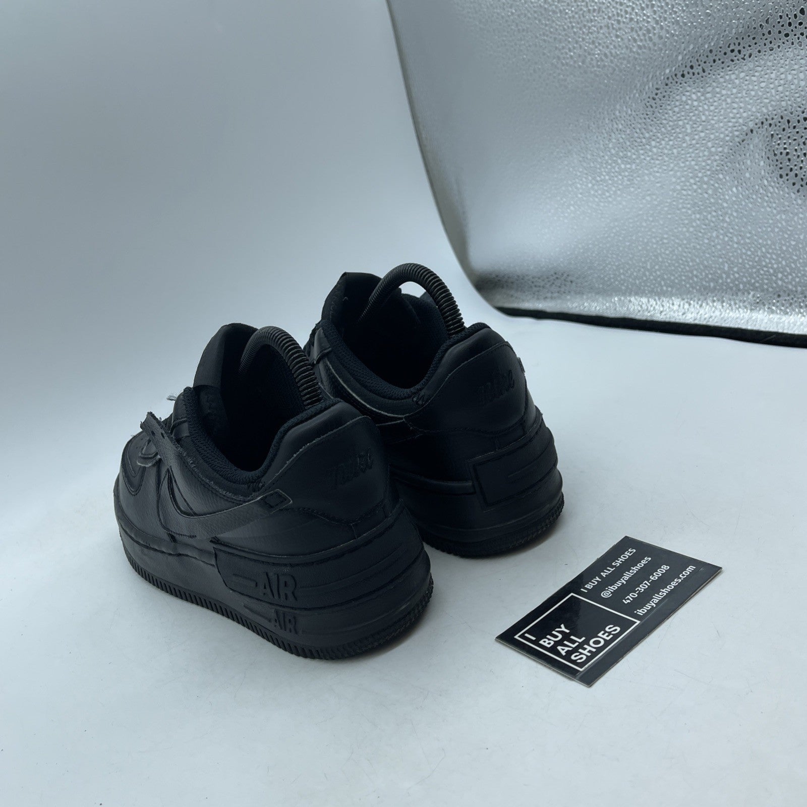 Size 7W - Nike Air Force 1 Shadow Triple Black (CI0919-001)