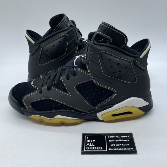 Size 9 - Air Jordan 6 Retro Lakers Black Grey Suede Leather (384664-002)
