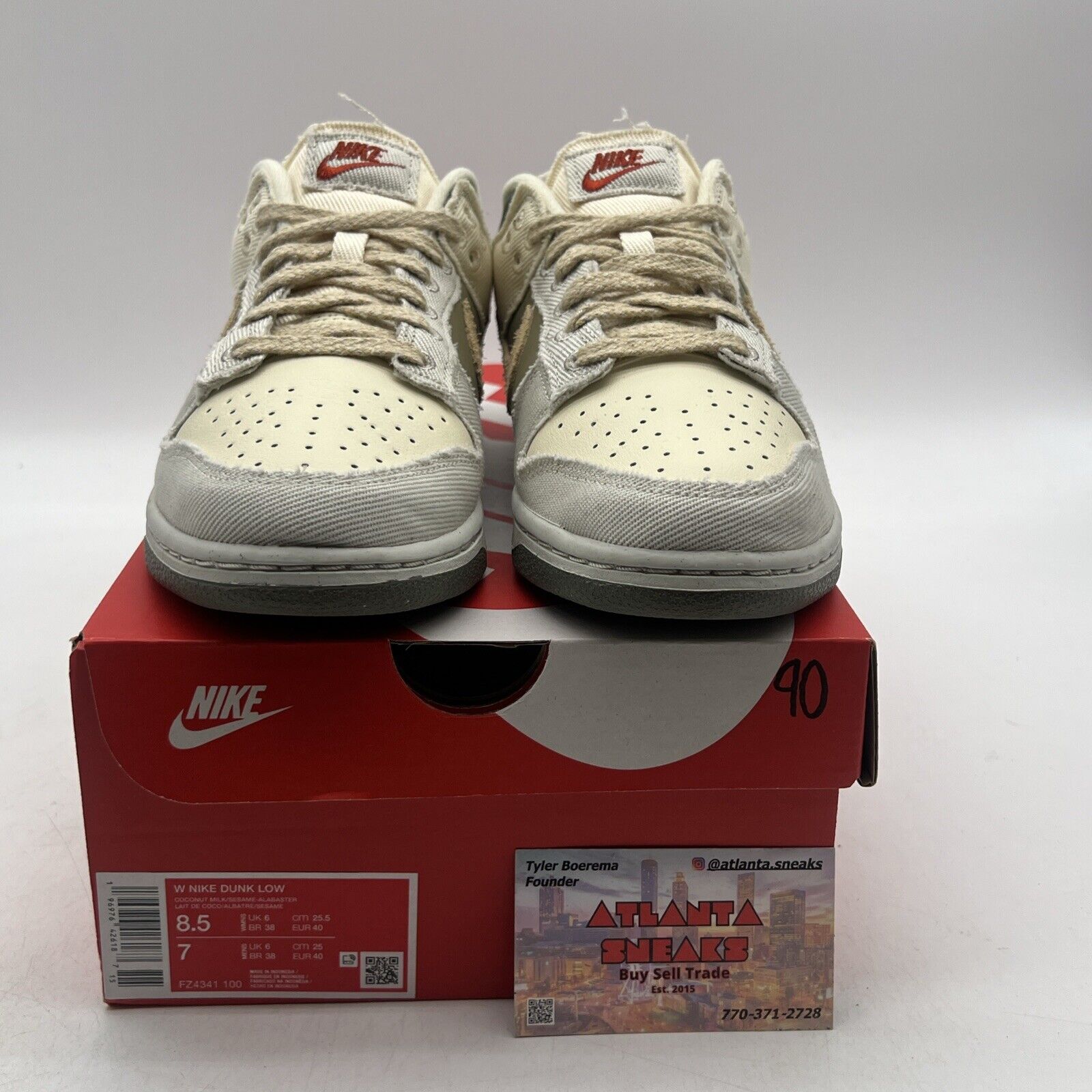 Size 8.5 - Nike Dunk Low Light Bone Dark Stucco W (FZ4341-100)