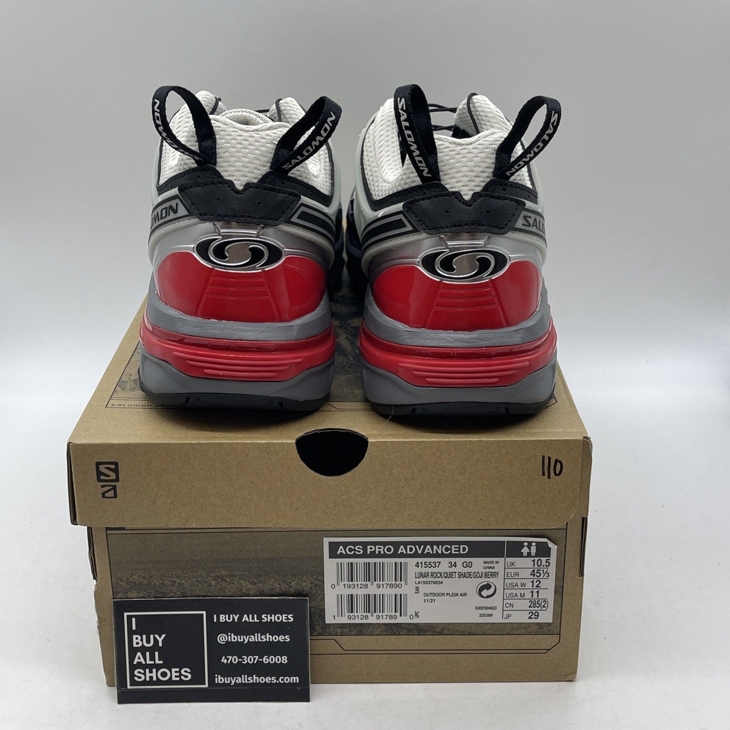 Size 11 - Salomon ACS Pro Advanced Goji Berry Grey (415537-34)