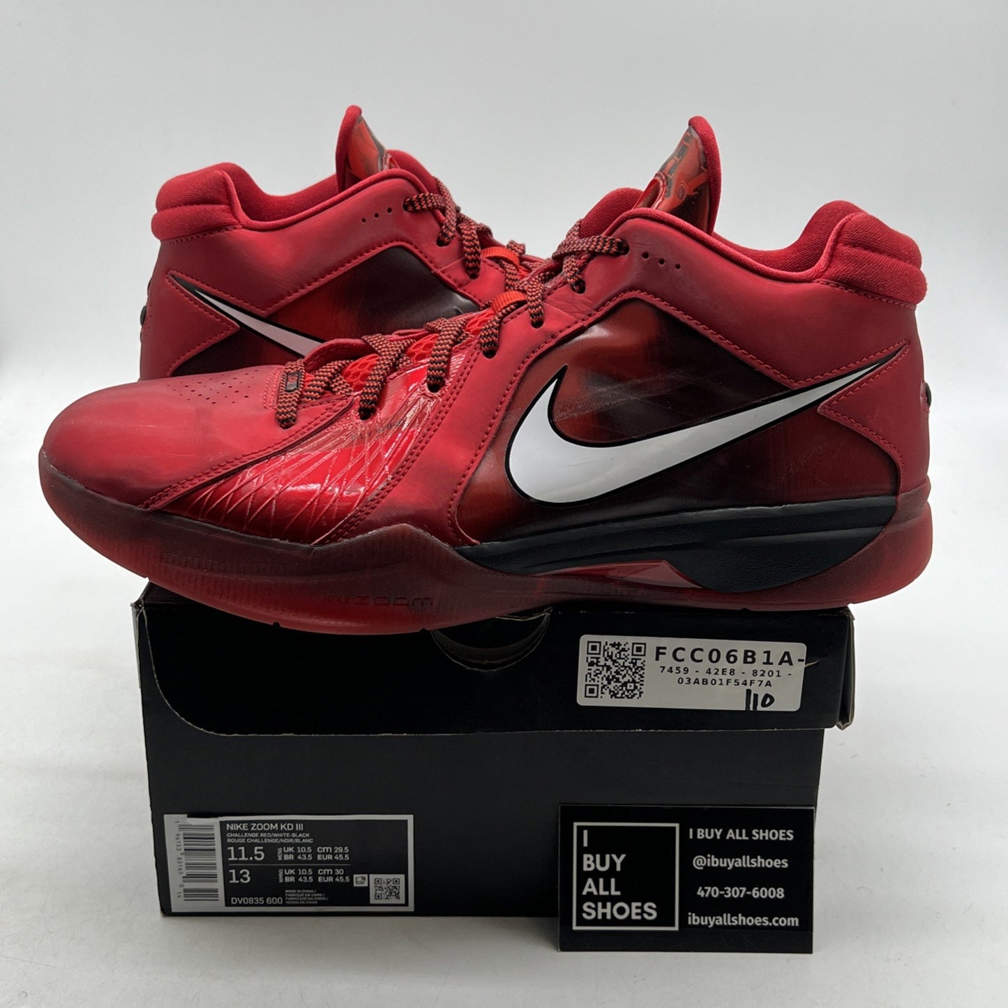 Size 11.5 - Nike KD 3 Red (DV0835-600)
