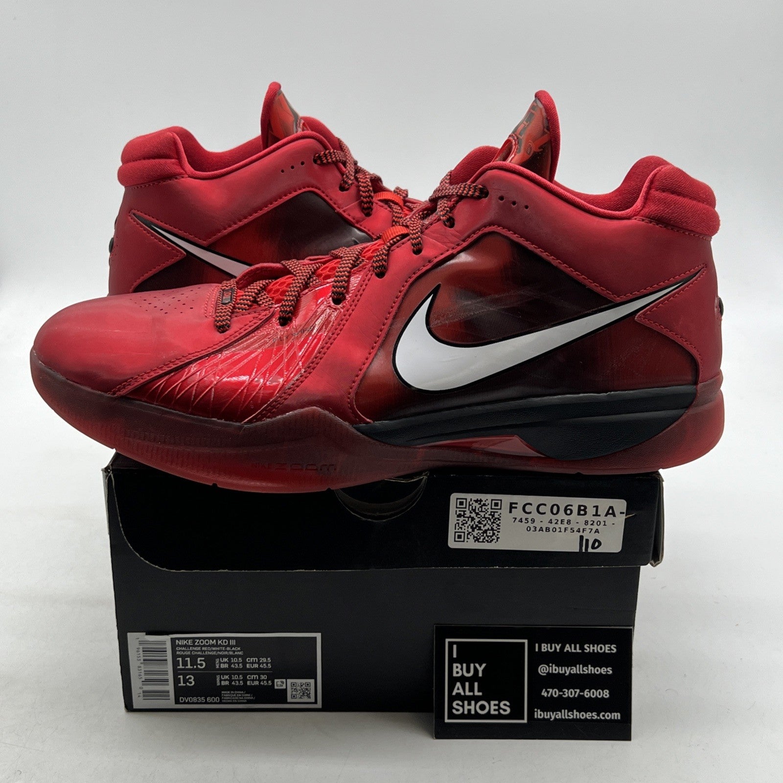 Size 11.5 - Nike KD 3 Red (DV0835-600)