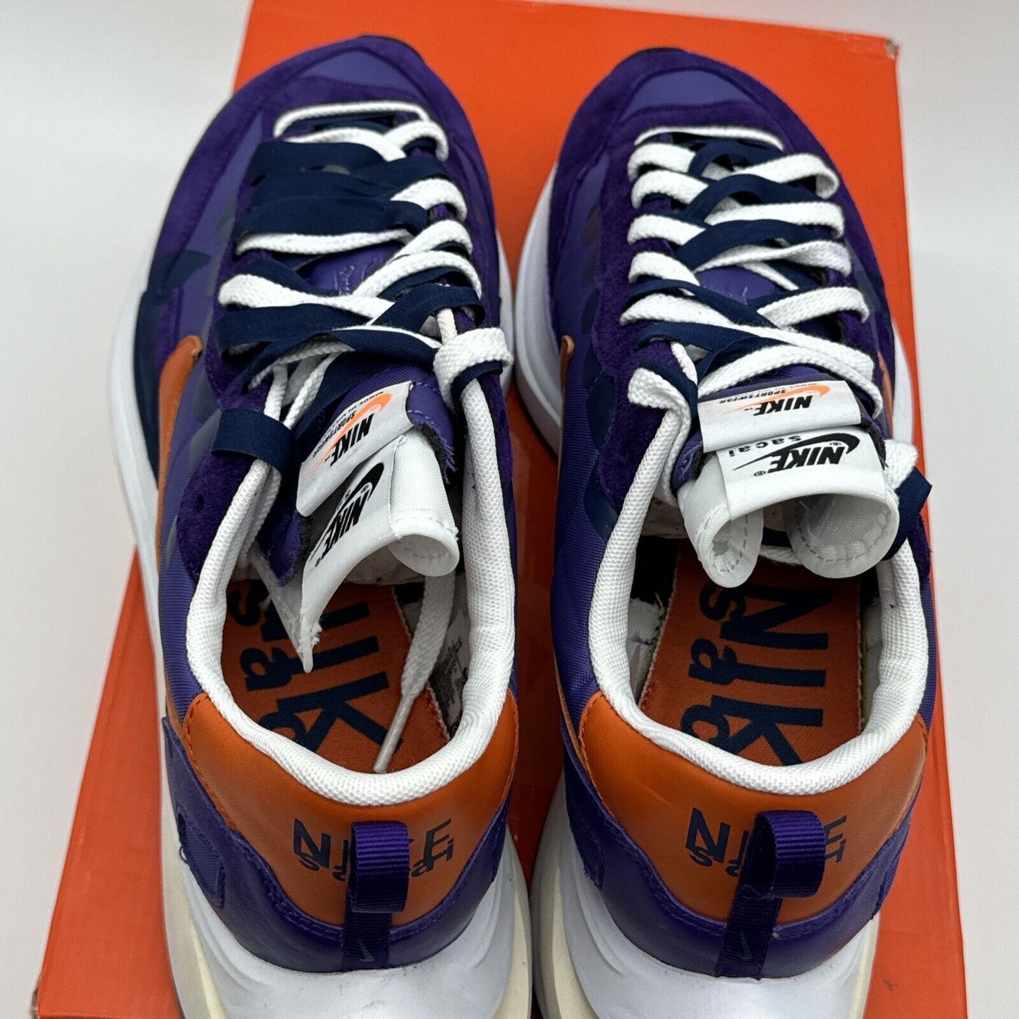 Size 13 - Nike VaporWaffle x Sacai Dark Iris Purple Orange Clemson Cream Soles