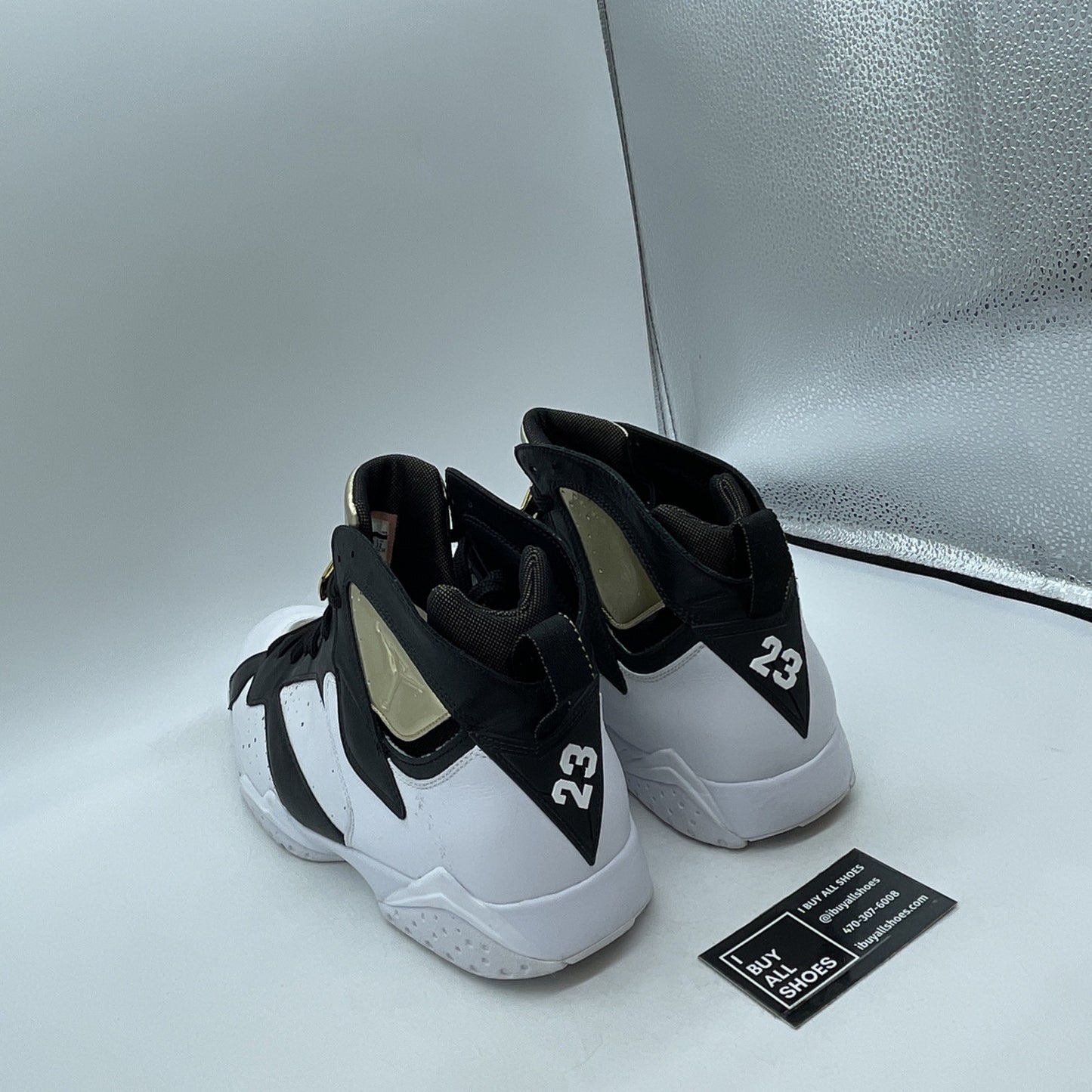 Size 14 - Air Jordan 7 Retro Champagne Black White Gold Leather (725093-140)