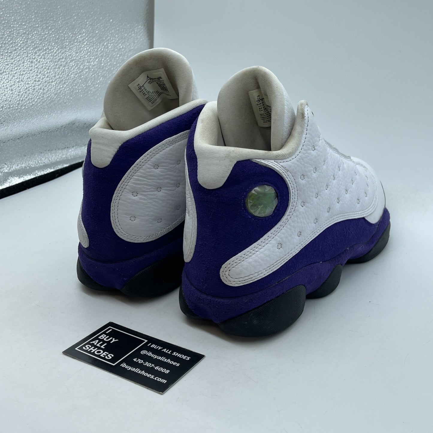 Size 11 - Air Jordan 13 Retro Lakers Purple White Suede Leather (414571-105)