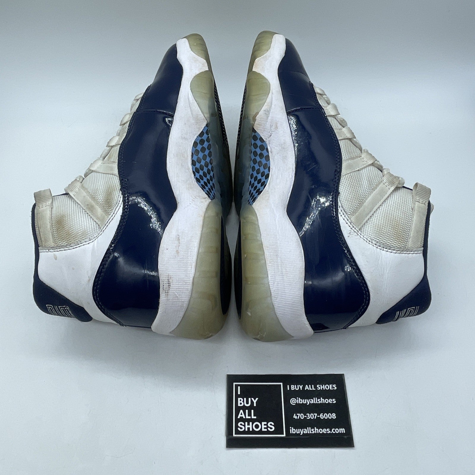 Size 8.5 - Jordan 11 Retro High Win Like '82 Blue White Leather (378037-123)