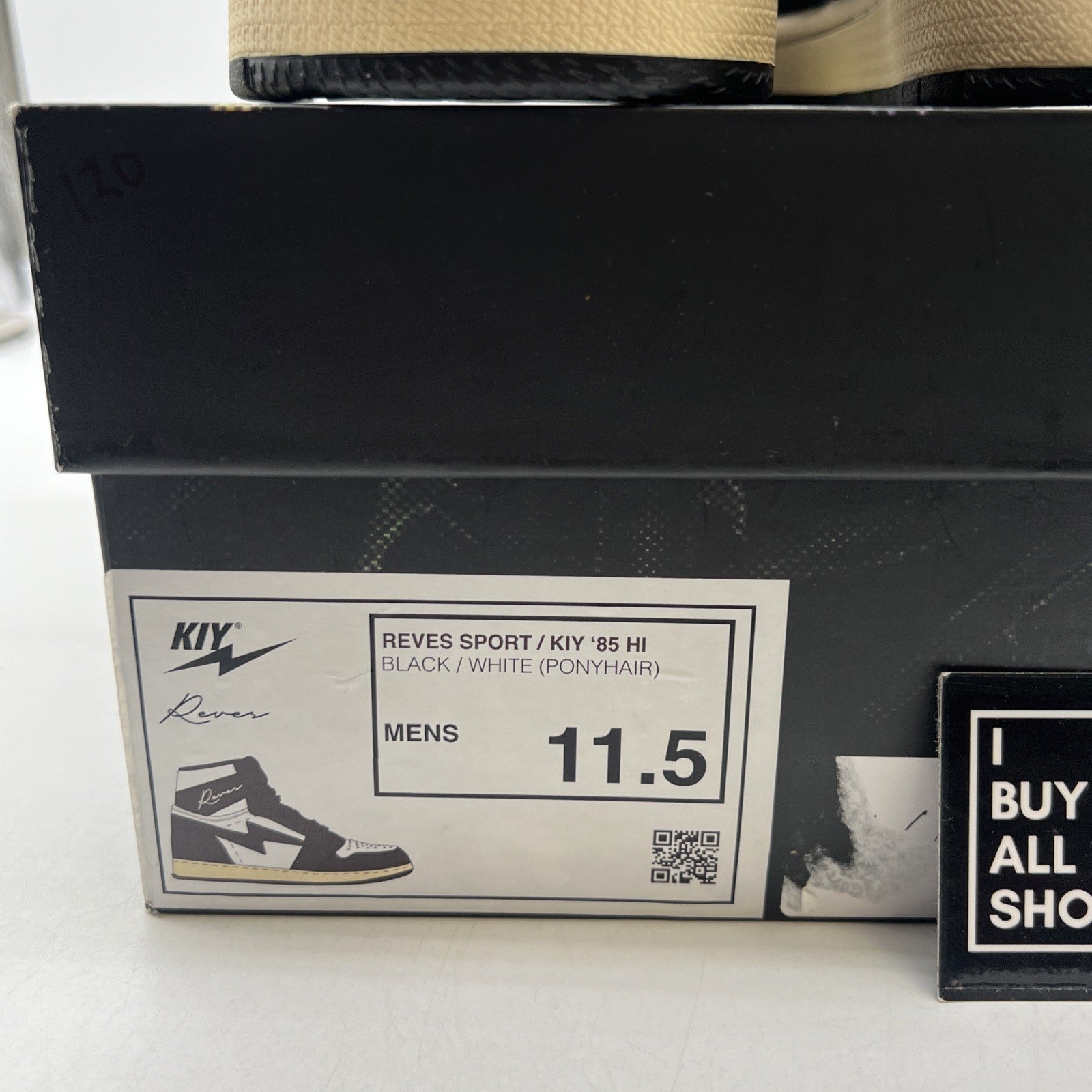 Size 11.5 - Kool Kiy / Reves Paris Air Kiy HI Panda Black/white