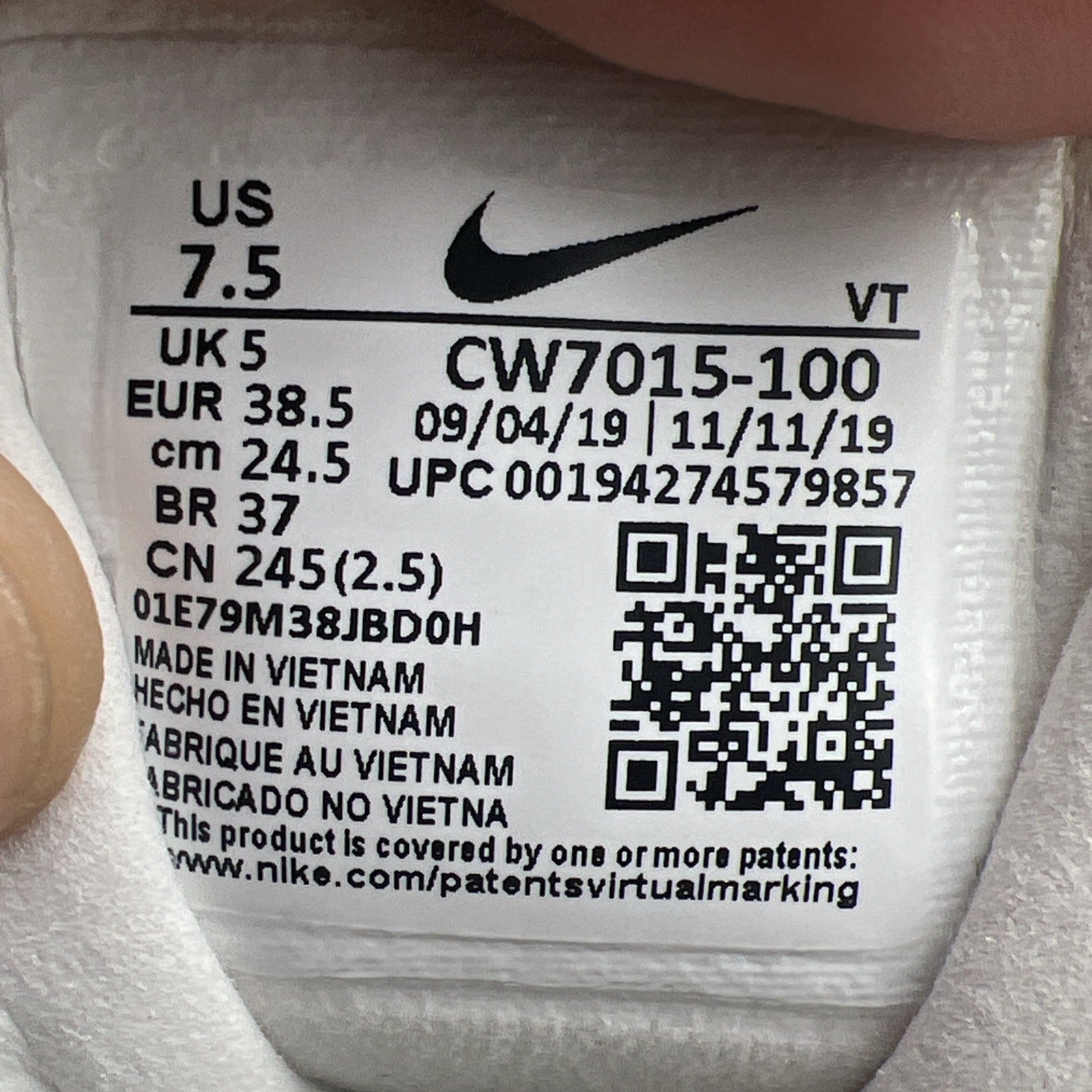 Size 7.5 - Nike Air Max 270 React Pastel W (CW7015-100)