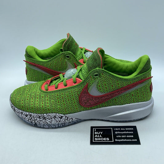 Size 11 - Nike LeBron 20 EP Stocking Stuffer Green Red Suede (FJ4956-300)