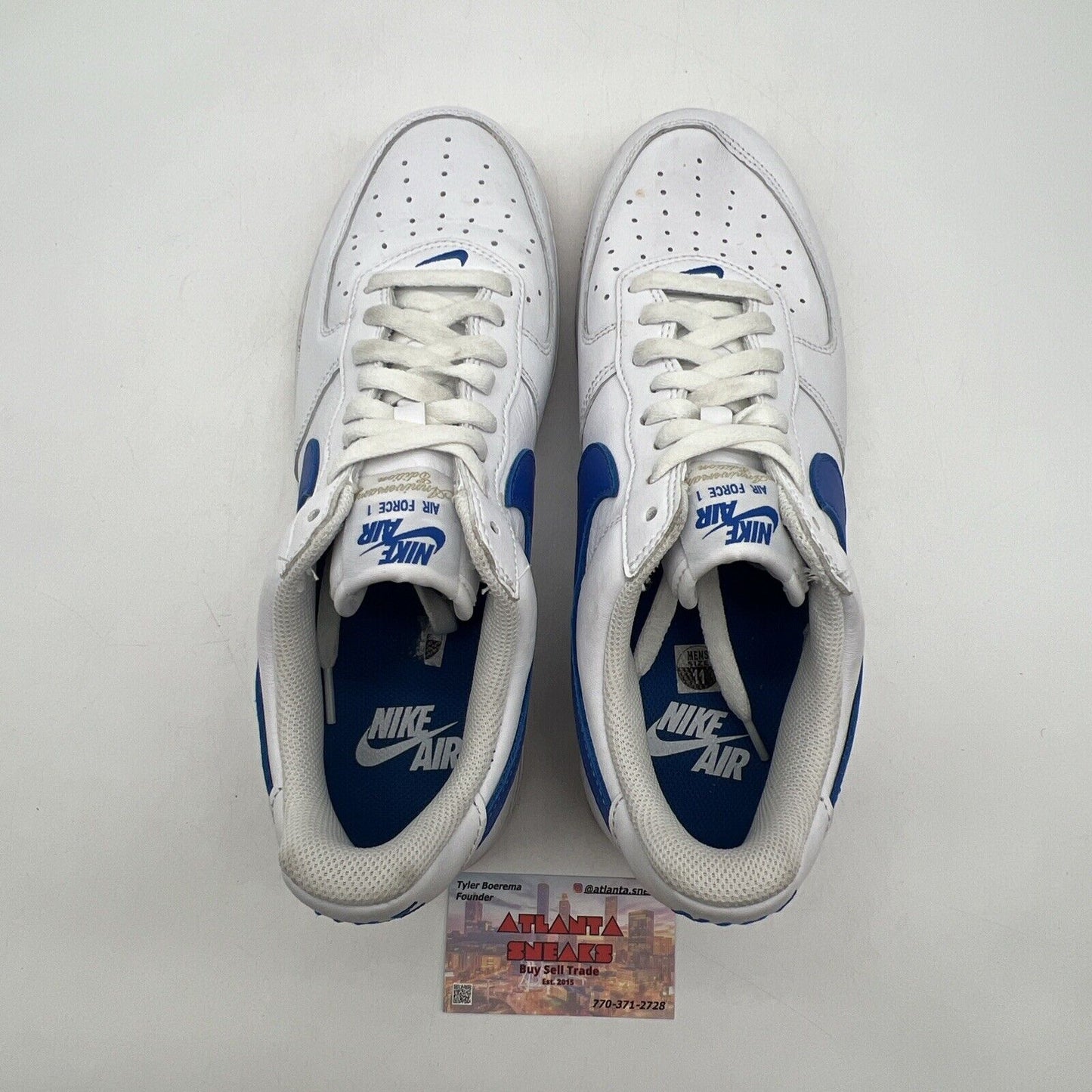 Size 11- Nike Air Force 1 Low Color of the Month - White Royal Blue (DJ3911-101)