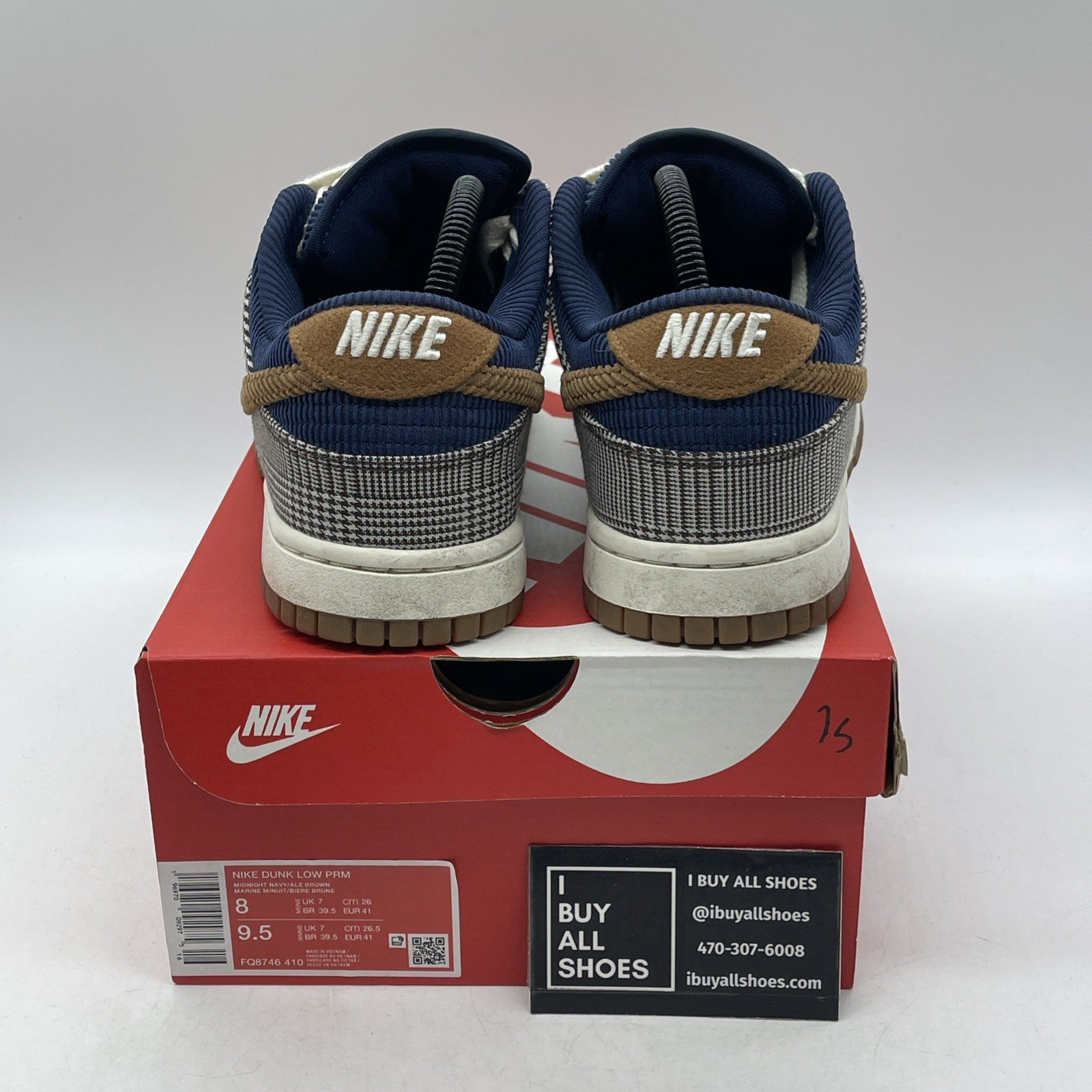 Size 8 - Nike Dunk Low Tweed Corduroy (FQ8746-410)