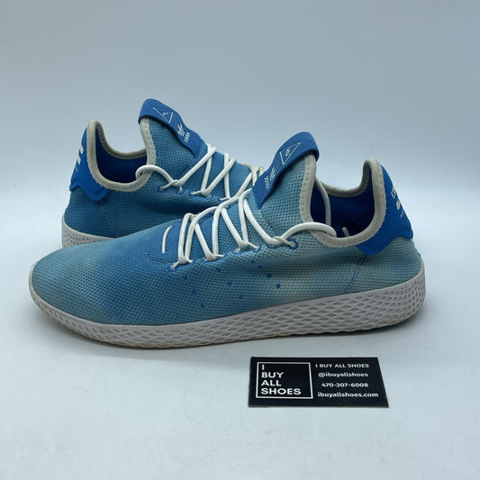 Size 11.5 - adidas Pharrell x Tennis Hu Holi Bright Blue Suede (DA9618)