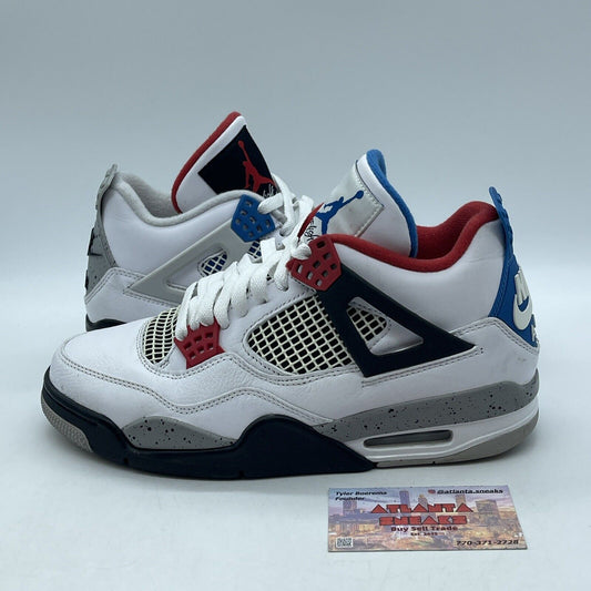 Size 8 - Jordan 4 Retro SE Mid What The 4 Black Grey Blue Leather (CI1184-146)