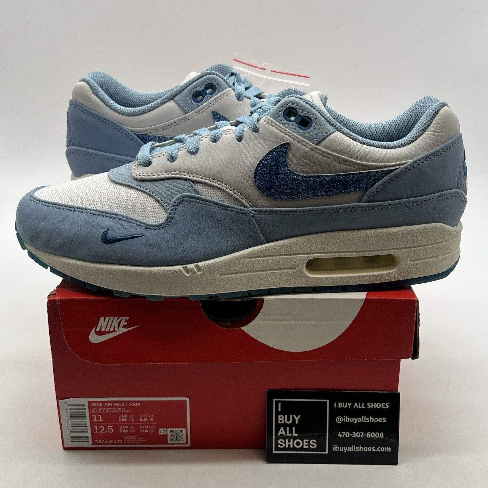Size 11 - Nike Air Max 1 Premium Air Max Day - Blueprint (DR0448-100)