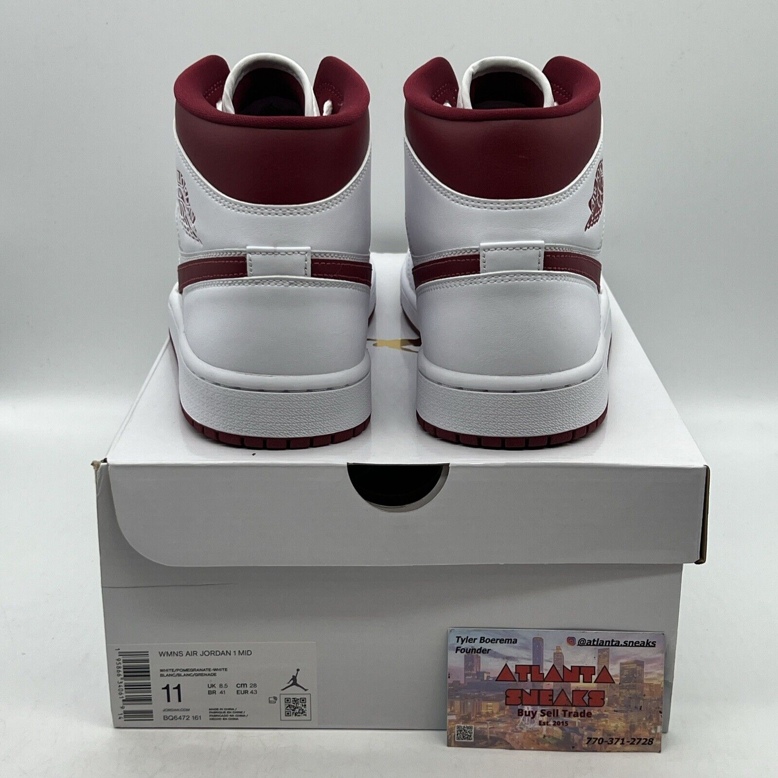 Nike Air Jordan 1 Mid Reverse Chicago Red White Size 11 BQ6472-161 Brand New