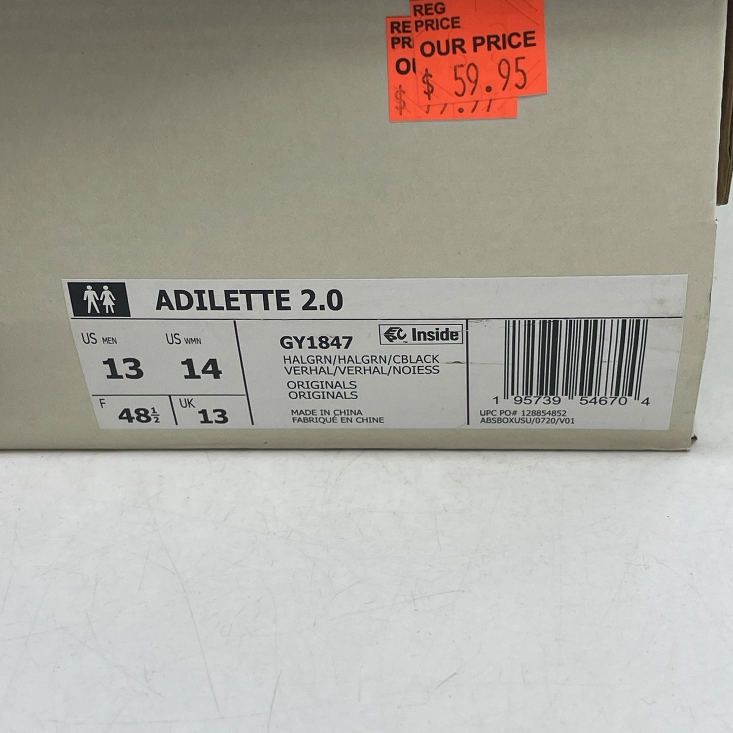 Size 13 - Adidas x Pharrell Williams Adilette 2.0 Sandal Slides (GY1847)