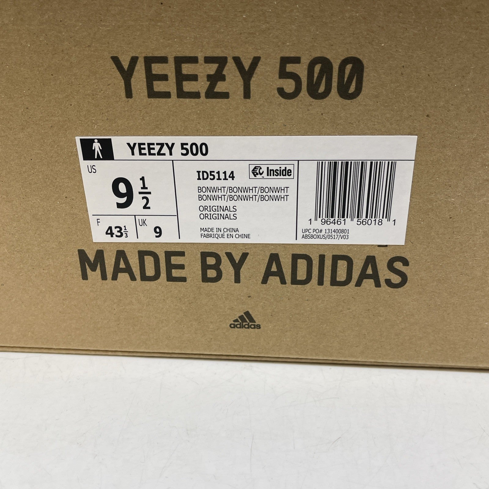 Size 9.5 - Original Adidas Yeezy 500 'bone white' Grey Suede (ID5114)