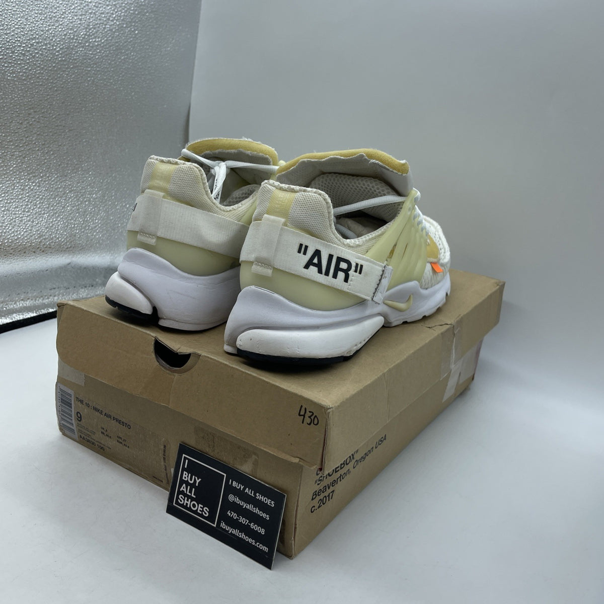 Size 9 - Nike Air Presto x Off-White White 2018 (AA3830-100)