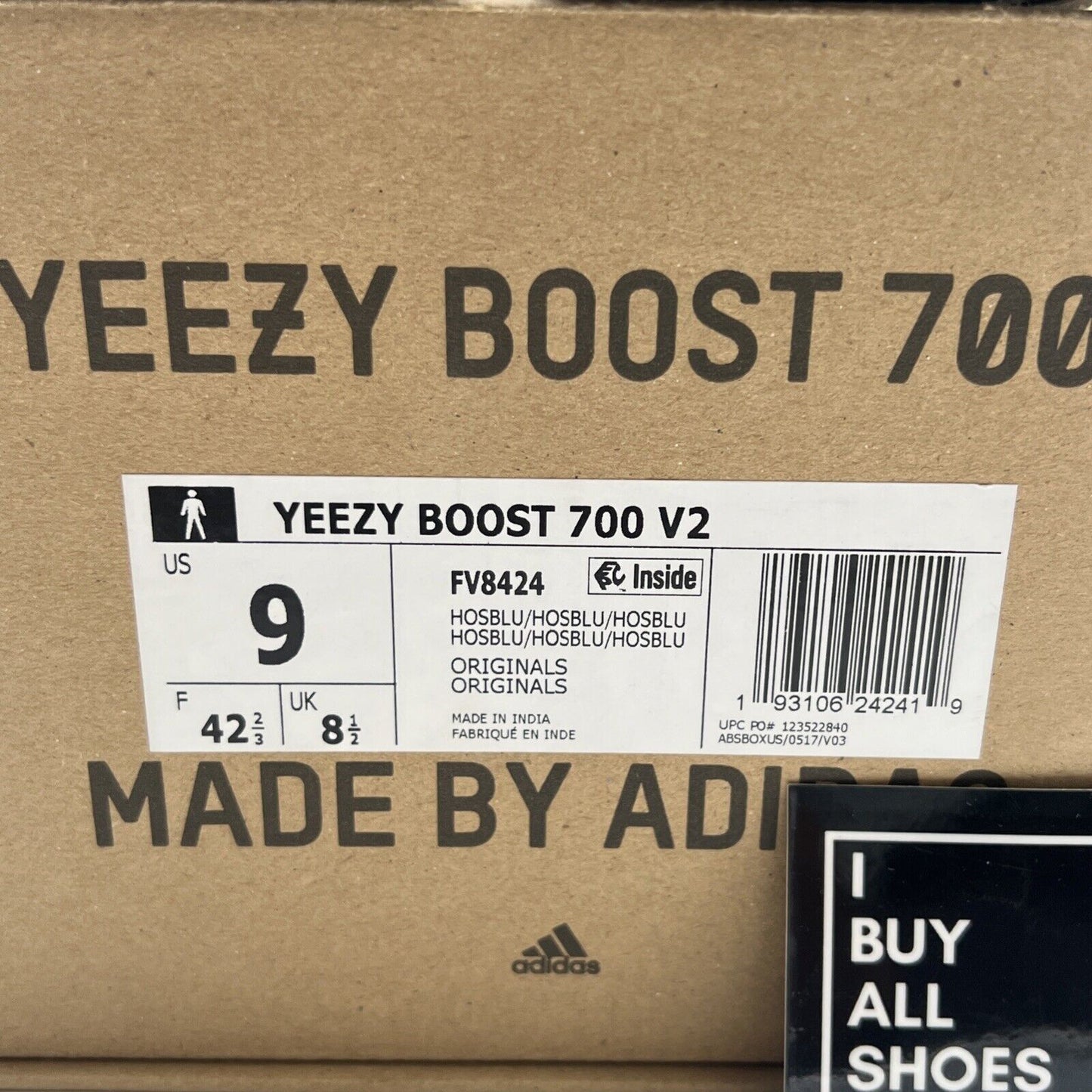 Size 9 - Adidas Yeezy Boost 700 V2 Hospital Blue (FV8424)