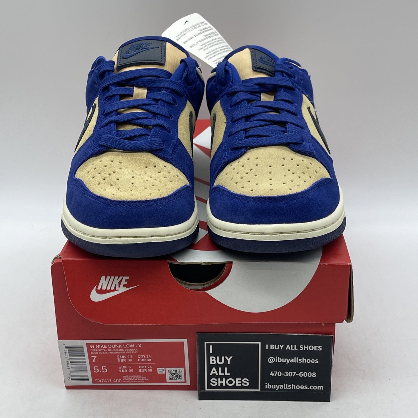 Size 7W - Nike Dunk LX Low Blue Suede (DV7411-400)