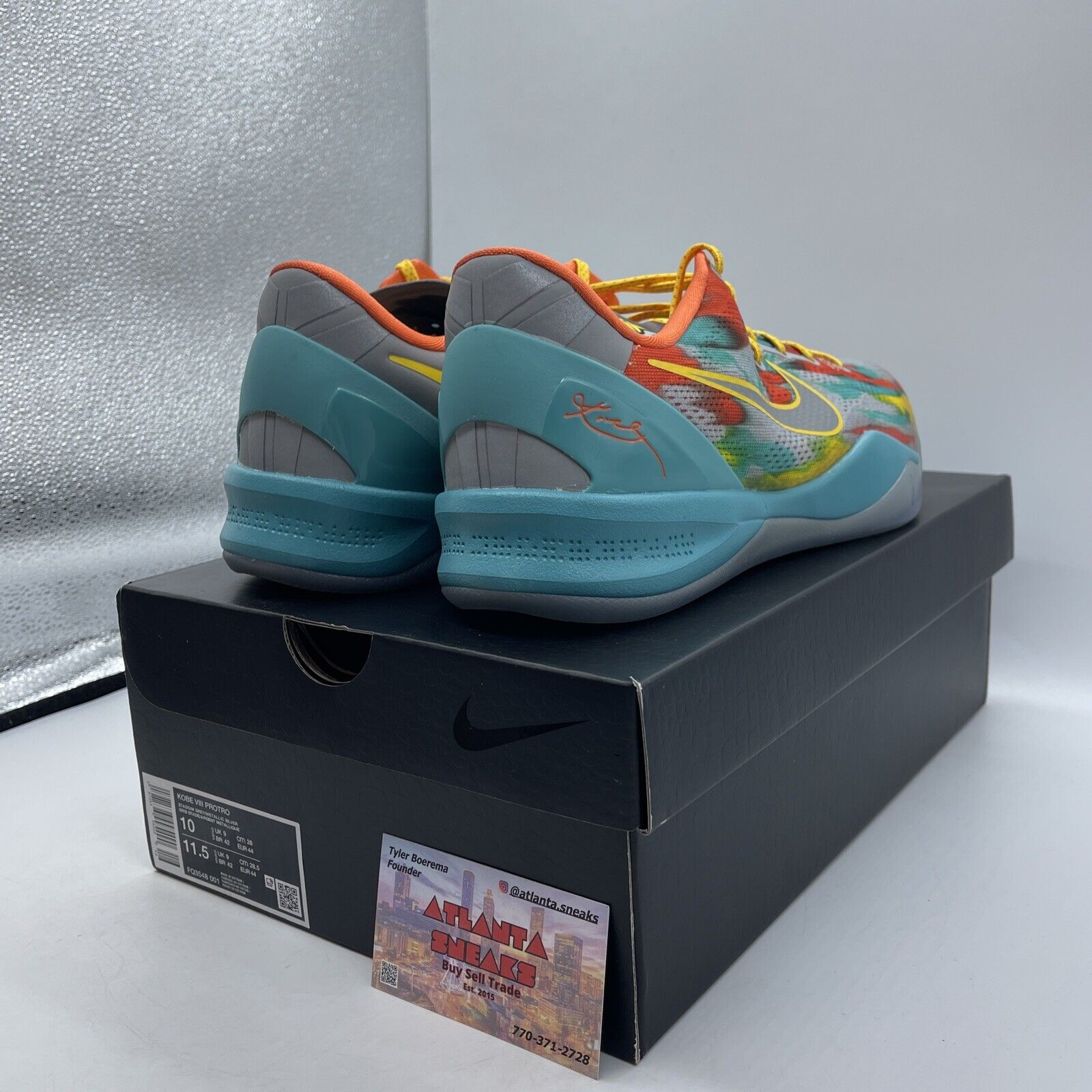 Size 10 - Nike Kobe 8 Protro 2024 Venice Beach Yellow Green Orange (FQ3548-001)