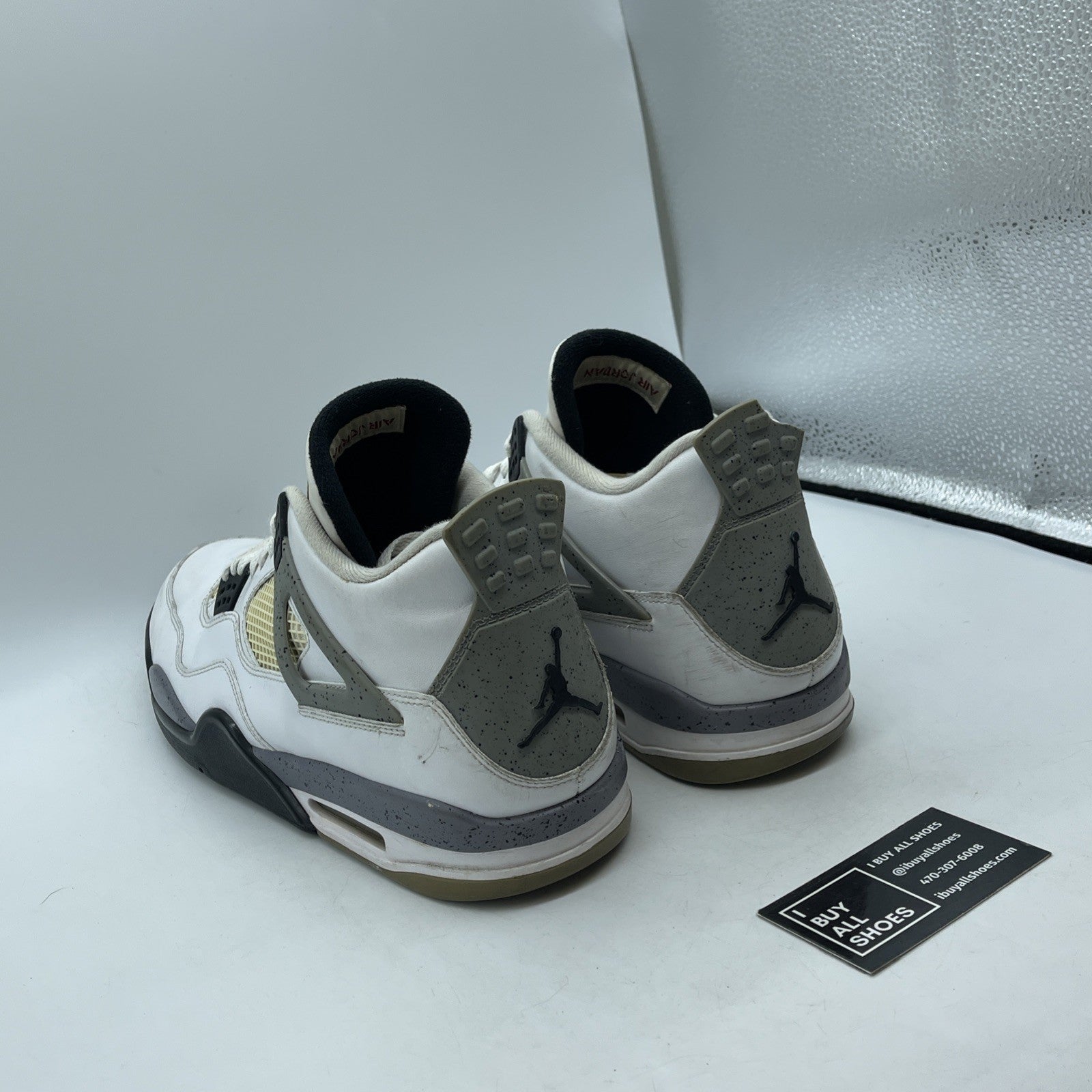 Size 14 - Jordan 4 Retro Cement 2012 White Grey Leather (308497-103)