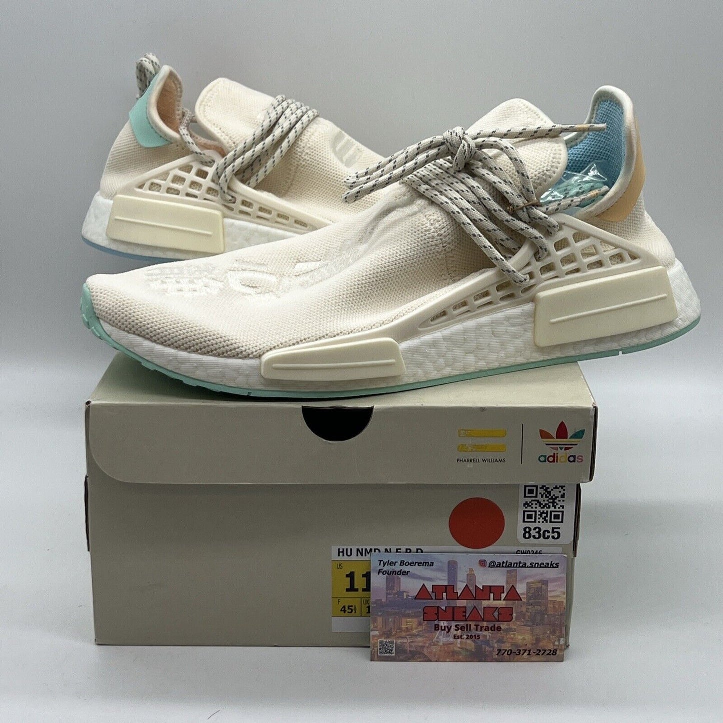 Size 11 - adidas NMD Human Race Pharrell N.E.R.D. Chalk White 2021 - GW0246